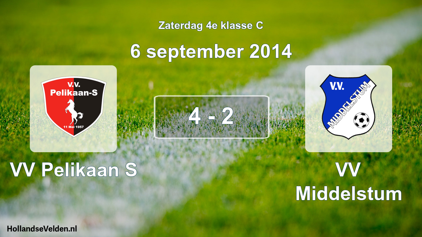 Total number of matches played: VV Pelikaan S - VV Middelstum 4 - 2 (6 September 2014)