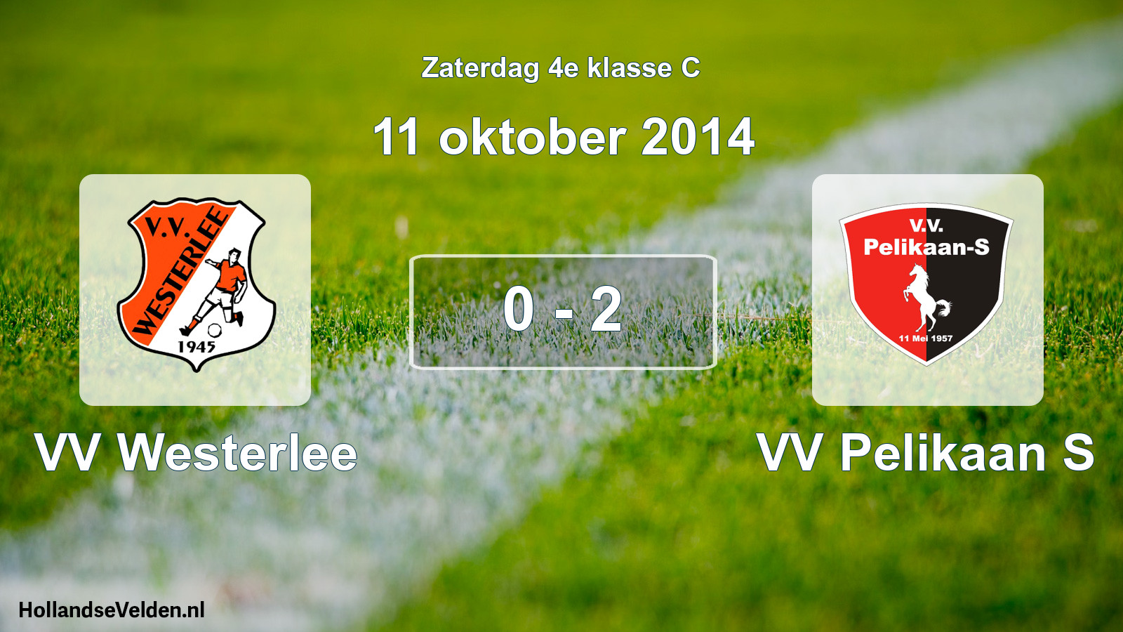 Total number of matches played: VV Westerlee - VV Pelikaan S 0 - 2 (11 October 2014)