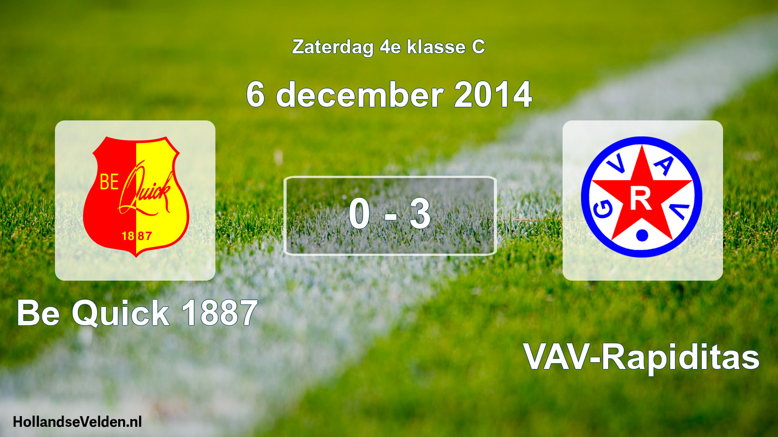 Total number of matches played: Be Quick 1887 - GVAV-Rapiditas 0 - 3 (6 December 2014)