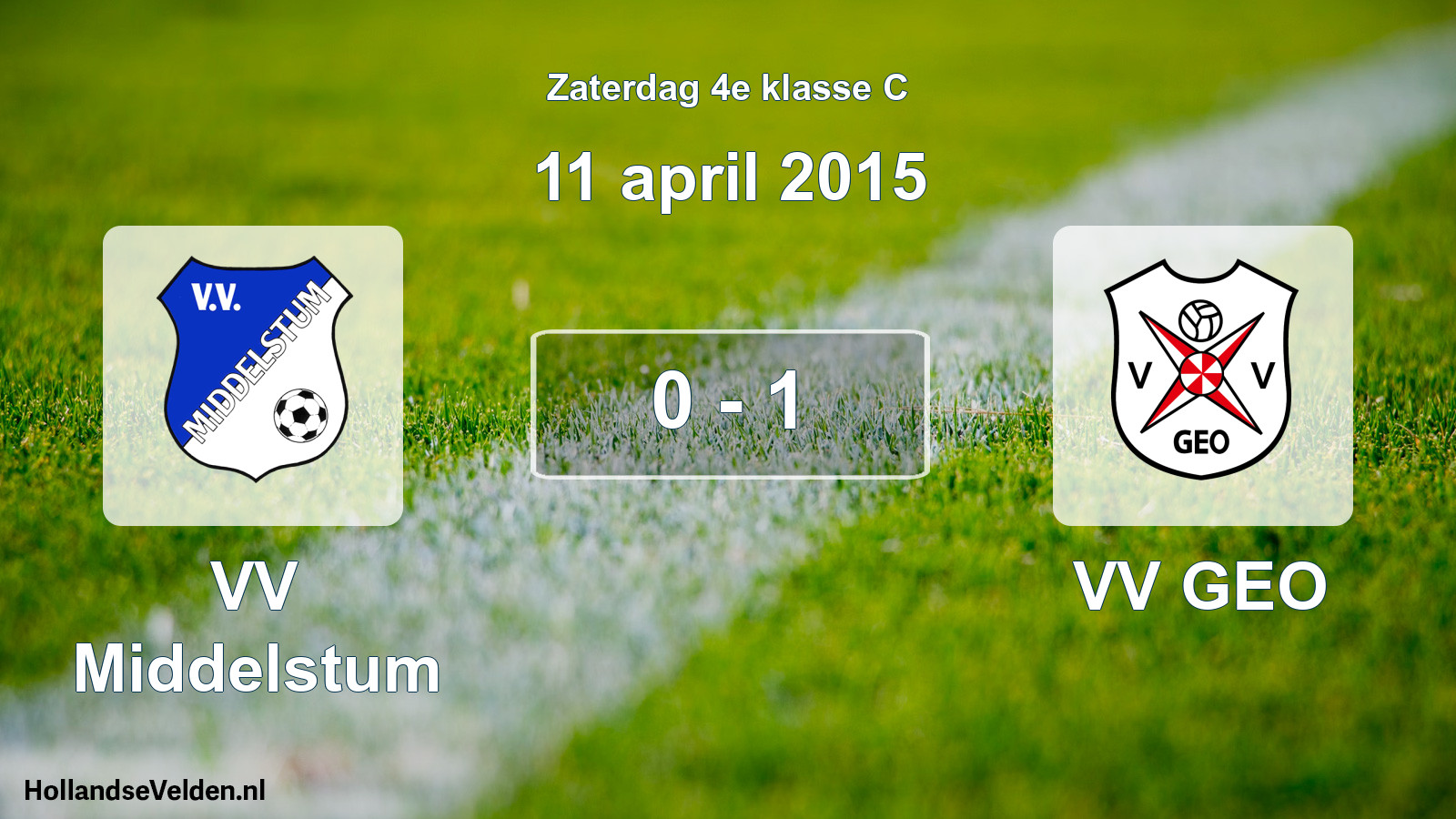 Total number of matches played: VV Middelstum - VV GEO 0 - 1 (11 April 2015)