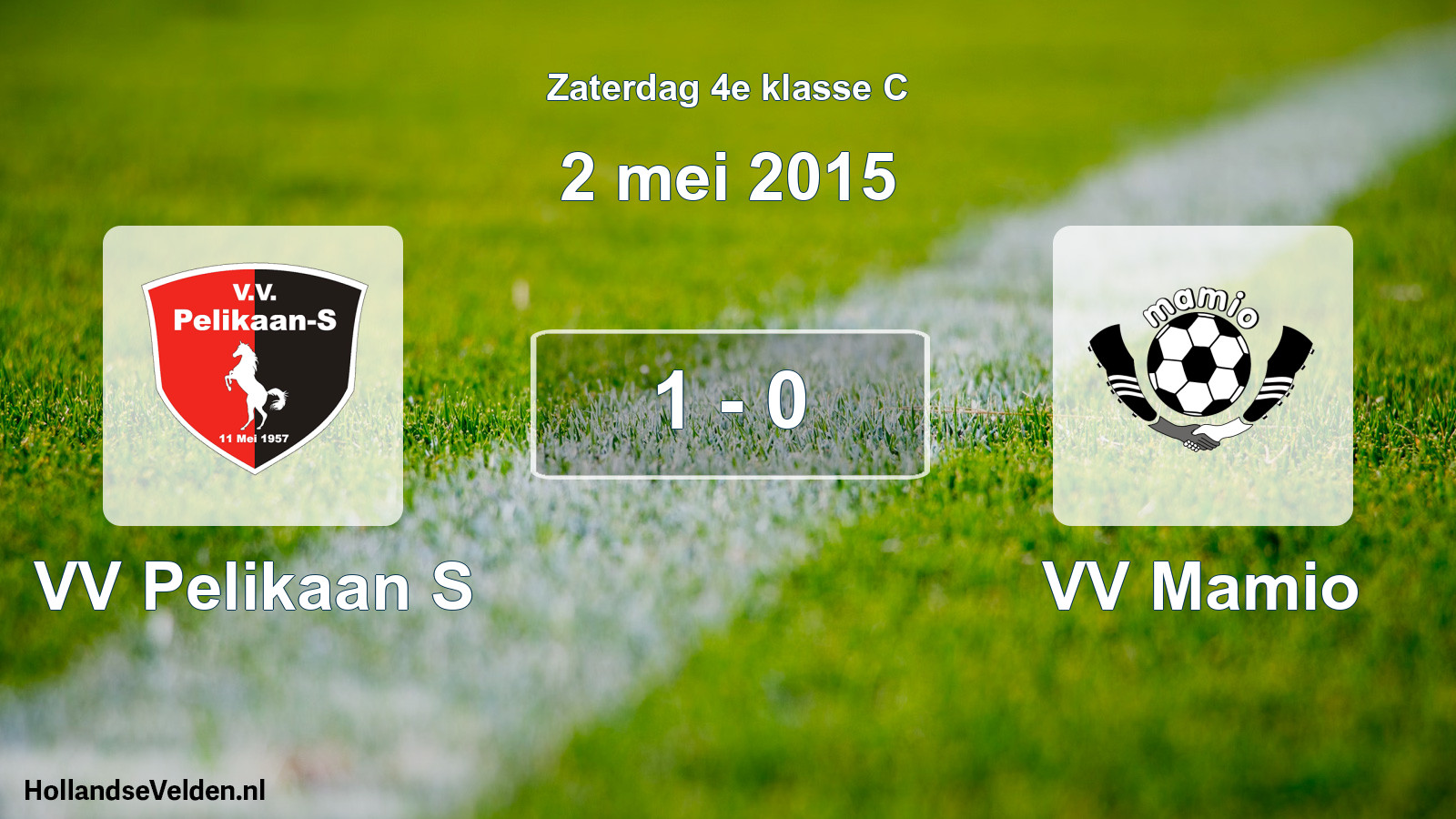 Total number of matches played: VV Pelikaan S - VV Mamio 1 - 0 (2 May 2015)