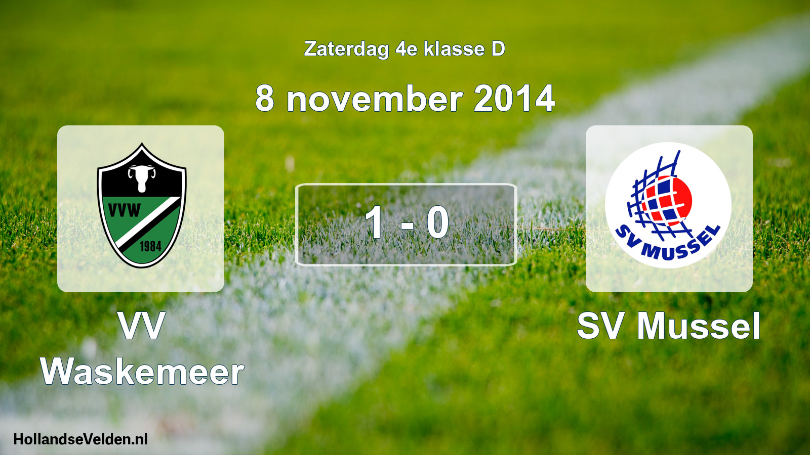 Total number of matches played: VV Waskemeer - SV Mussel 1 - 0 (8 November 2014)