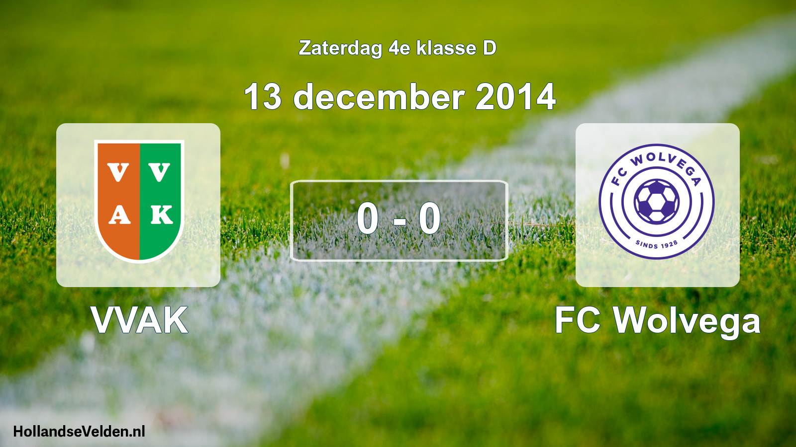 Total number of matches played: VVAK - FC Wolvega 0 - 0 (13 December 2014)