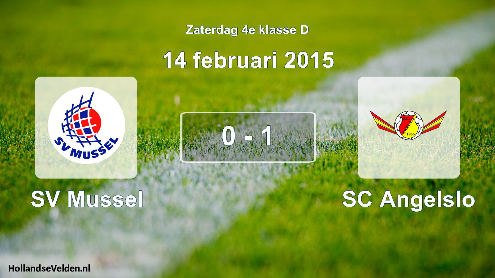 Total number of matches played: SV Mussel - SC Angelslo 0 - 1 (14 February 2015)