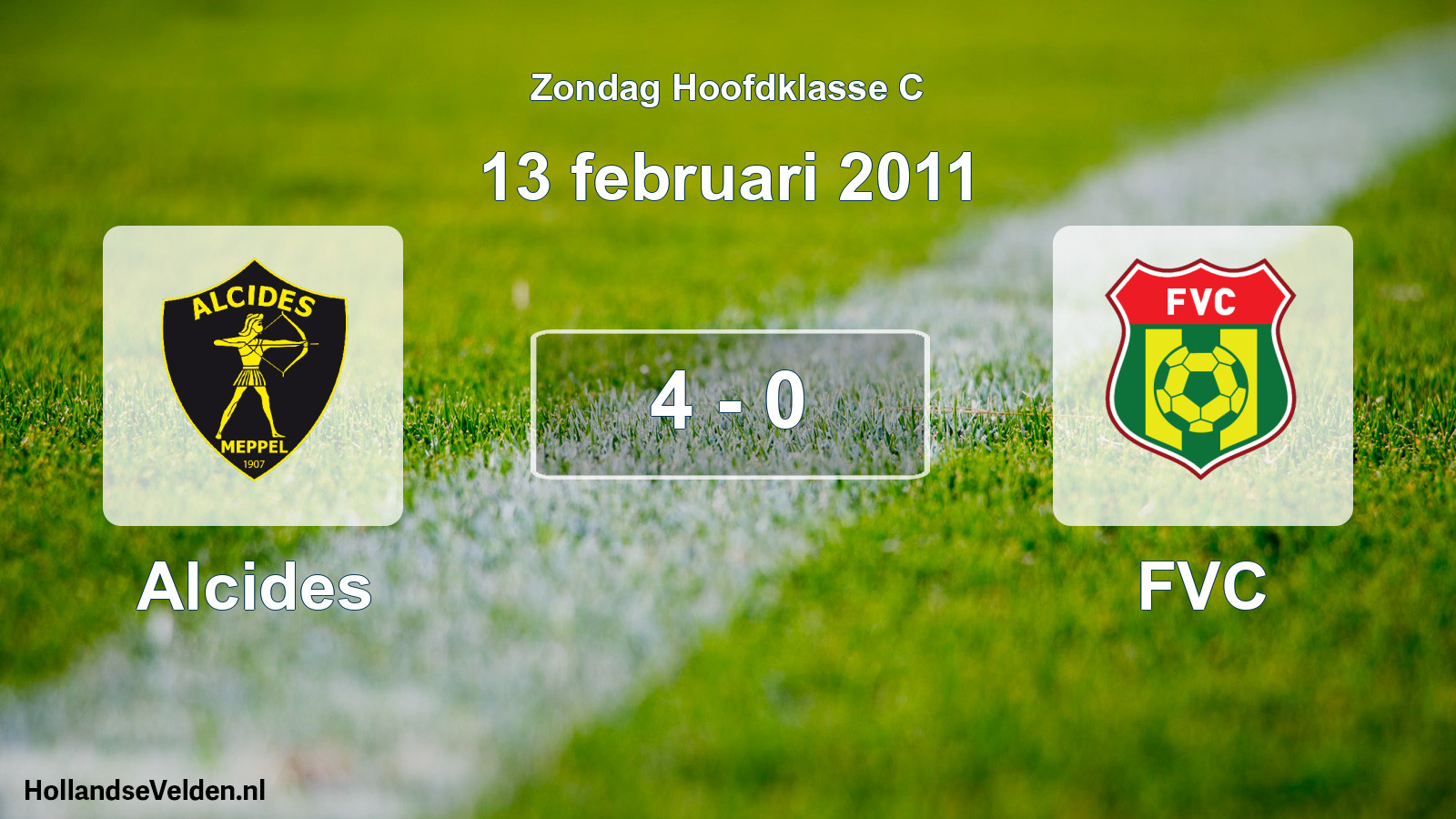 Total number of matches played: Alcides - FVC 4 - 0 (13 February 2011)