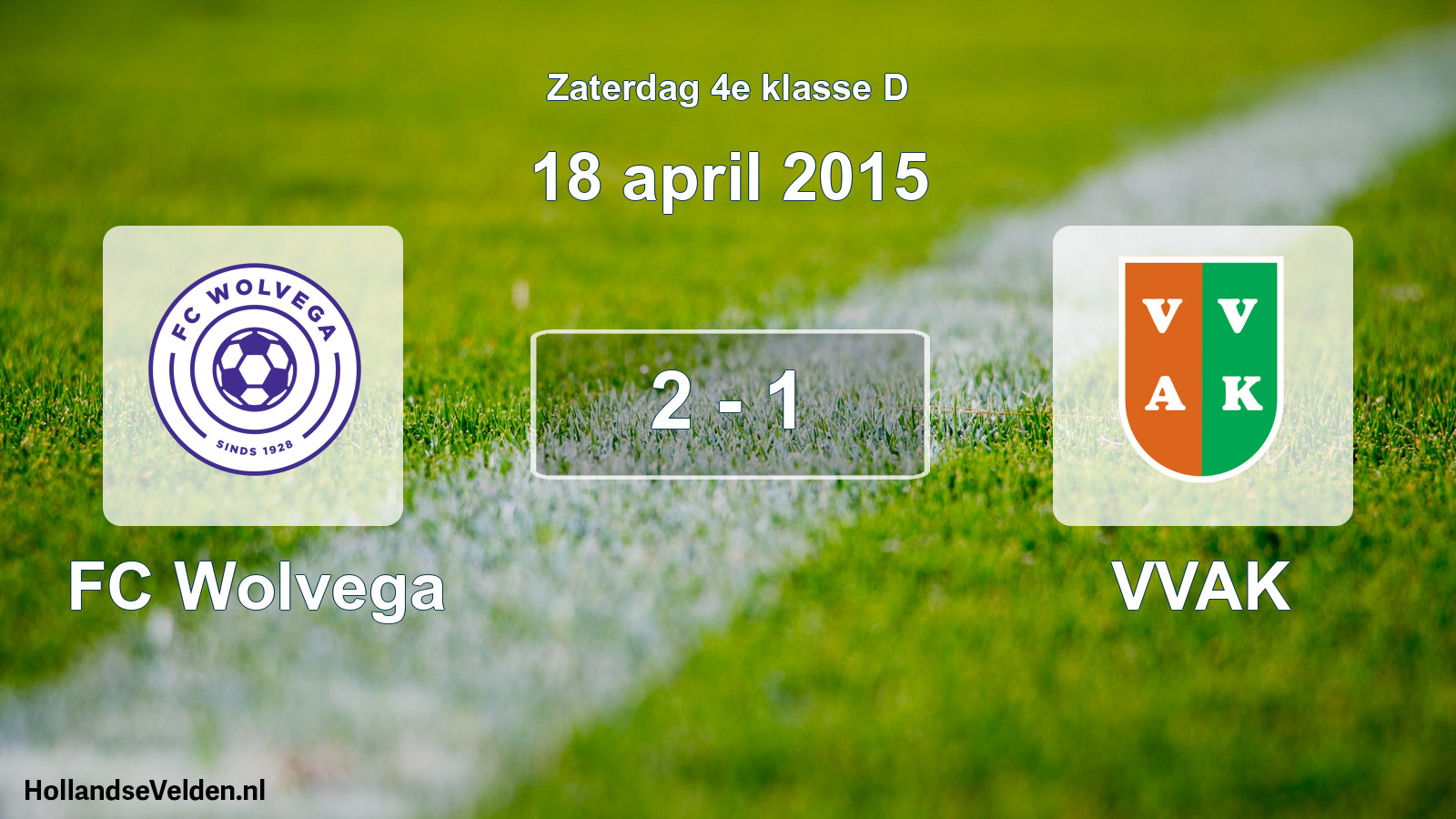 Total number of matches played: FC Wolvega - VVAK 2 - 1 (18 April 2015)
