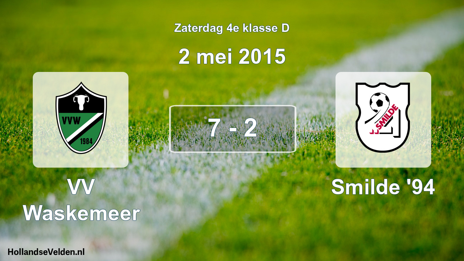 Total number of matches played: VV Waskemeer - Smilde '94 7 - 2 (2 May 2015)