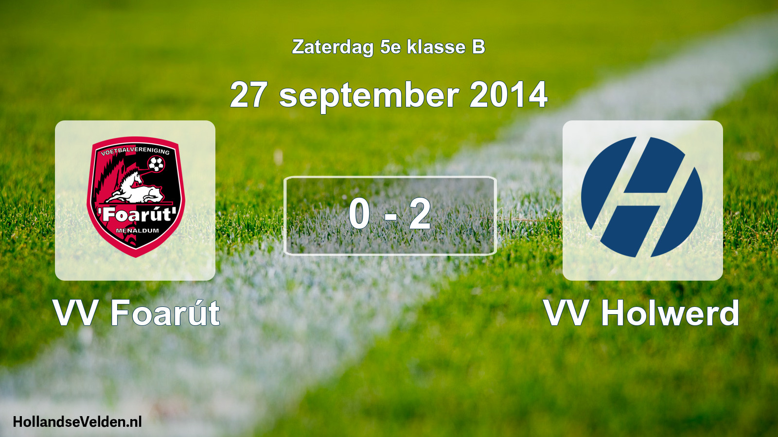 Total number of matches played: VV Foarút - VV Holwerd 0 - 2 (27 September 2014)
