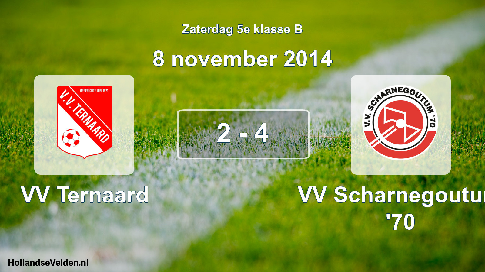 Total number of matches played: VV Ternaard - VV Scharnegoutum '70 2 - 4 (8 November 2014)