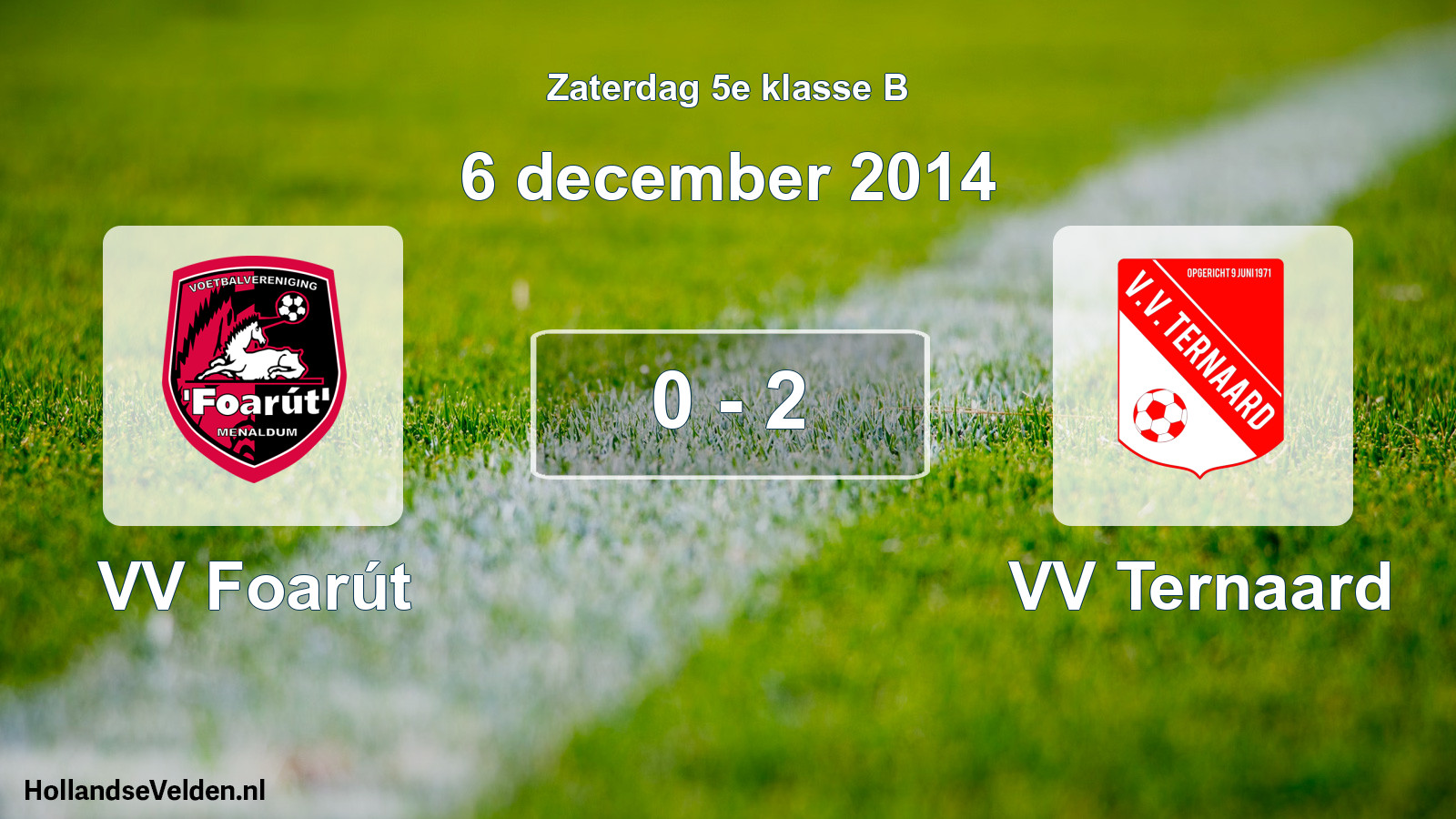 Total number of matches played: VV Foarút - VV Ternaard 0 - 2 (6 December 2014)