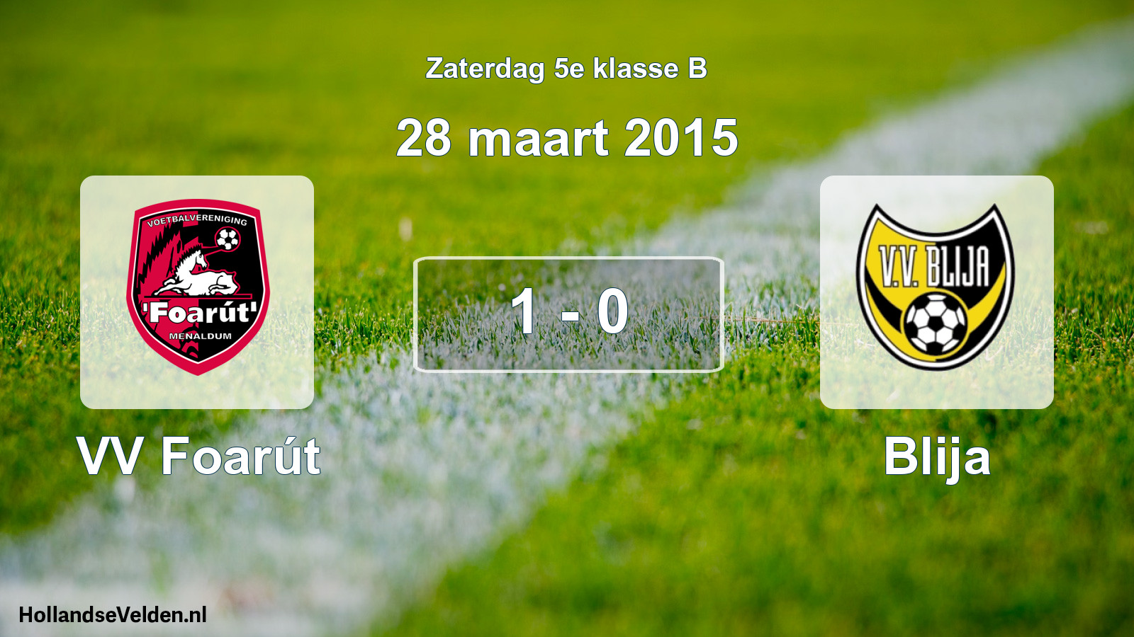 Total number of matches played: VV Foarút - Blija 1 - 0 (28 March 2015)