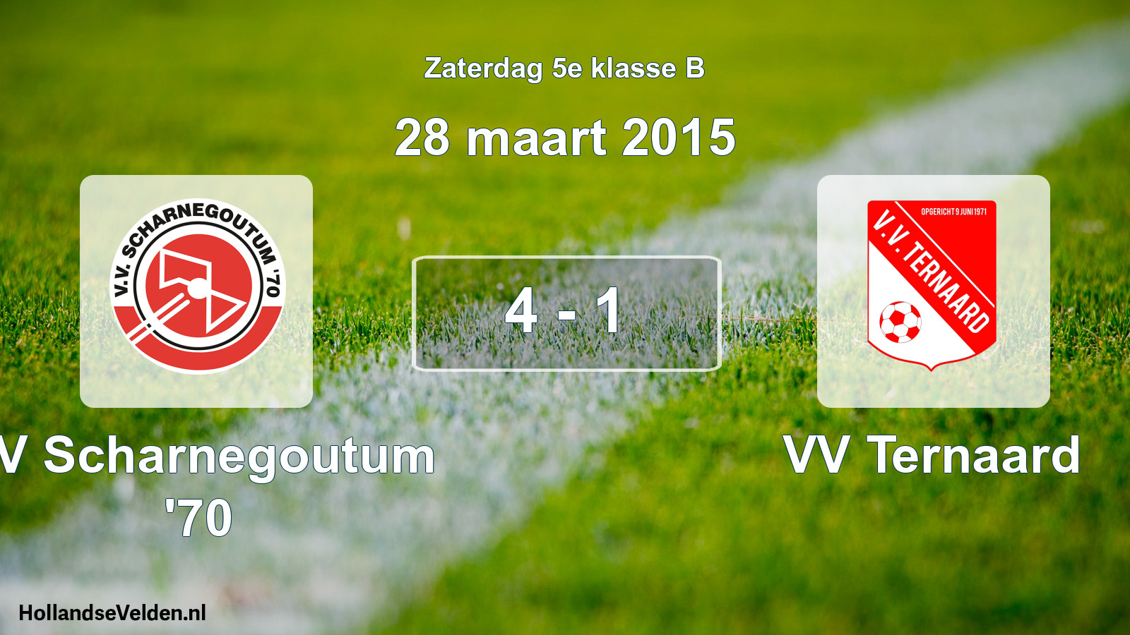 Total number of matches played: VV Scharnegoutum '70 - VV Ternaard 4 - 1 (28 March 2015)