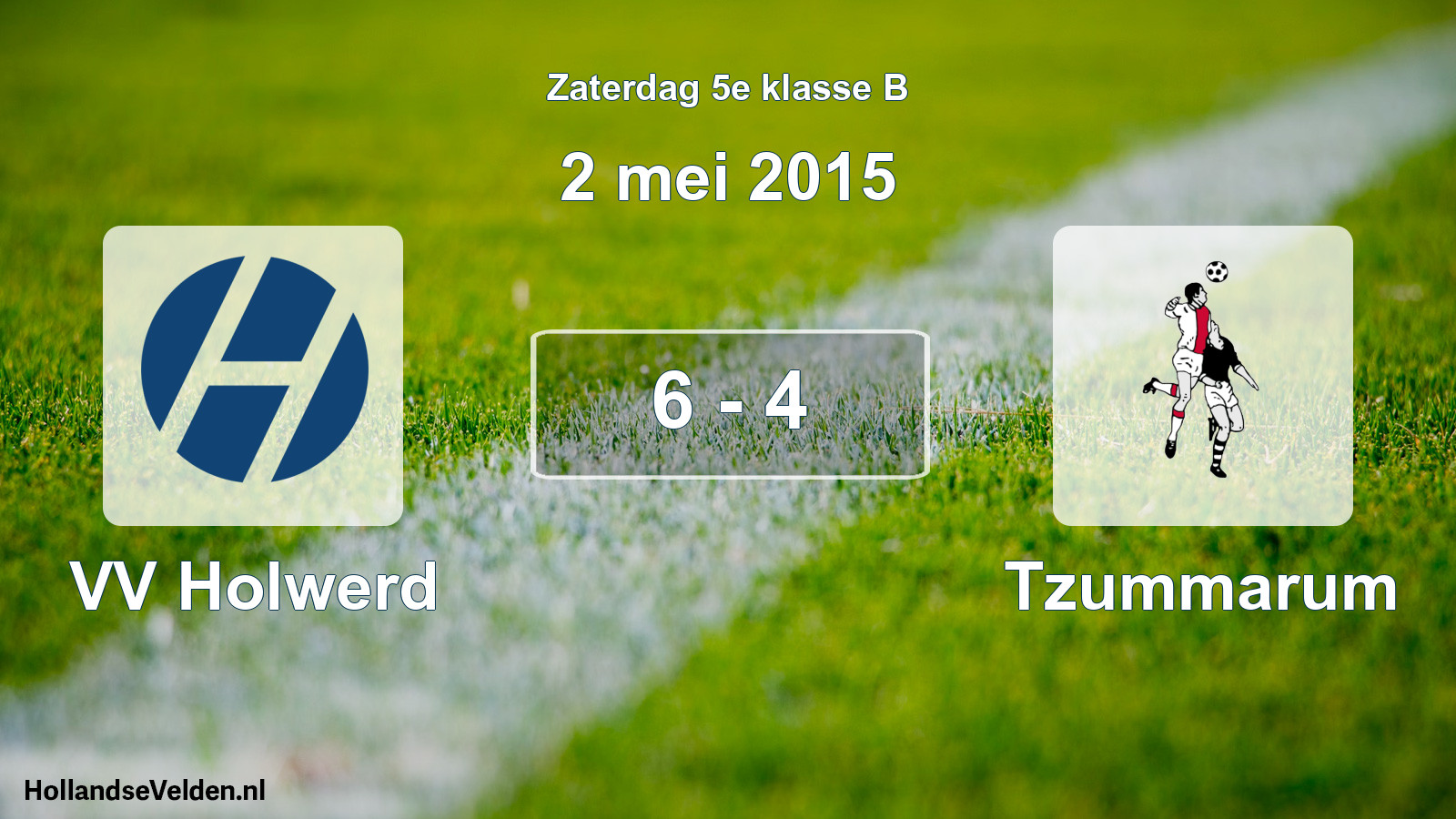 Total number of matches played: VV Holwerd - Tzummarum 6 - 4 (2 May 2015)
