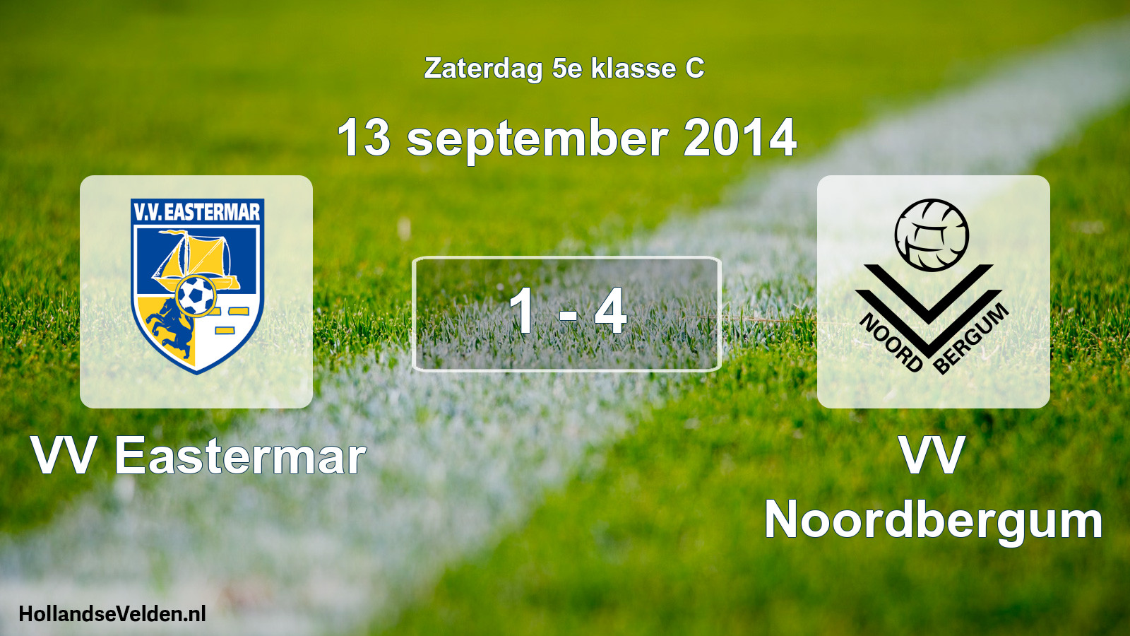 Total number of matches played: VV Eastermar - VV Noordbergum 1 - 4 (13 September 2014)