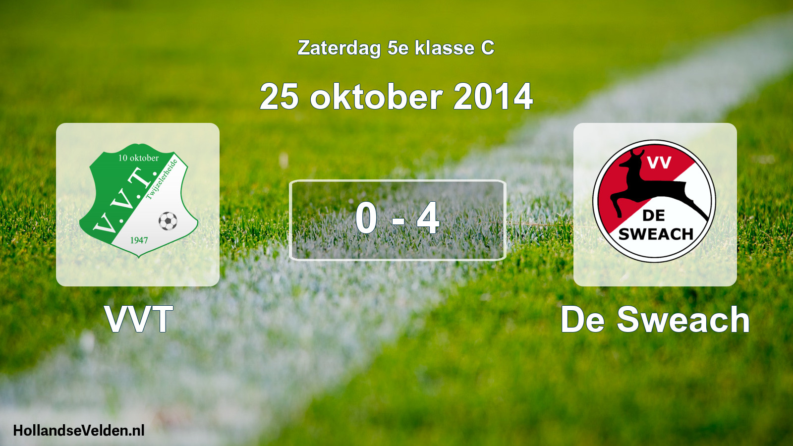 Total number of matches played: VVT - De Sweach 0 - 4 (25 October 2014)