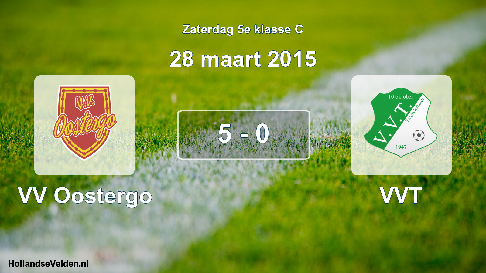 Total number of matches played: VV Oostergo - VVT 5 - 0 (28 March 2015)