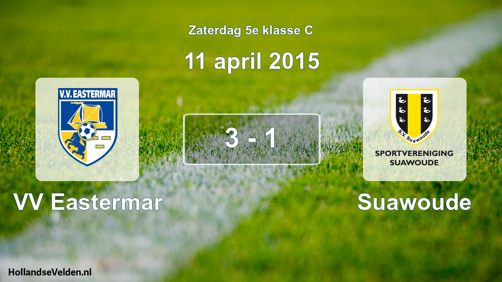 Total number of matches played: VV Eastermar - Suawoude 3 - 1 (11 April 2015)