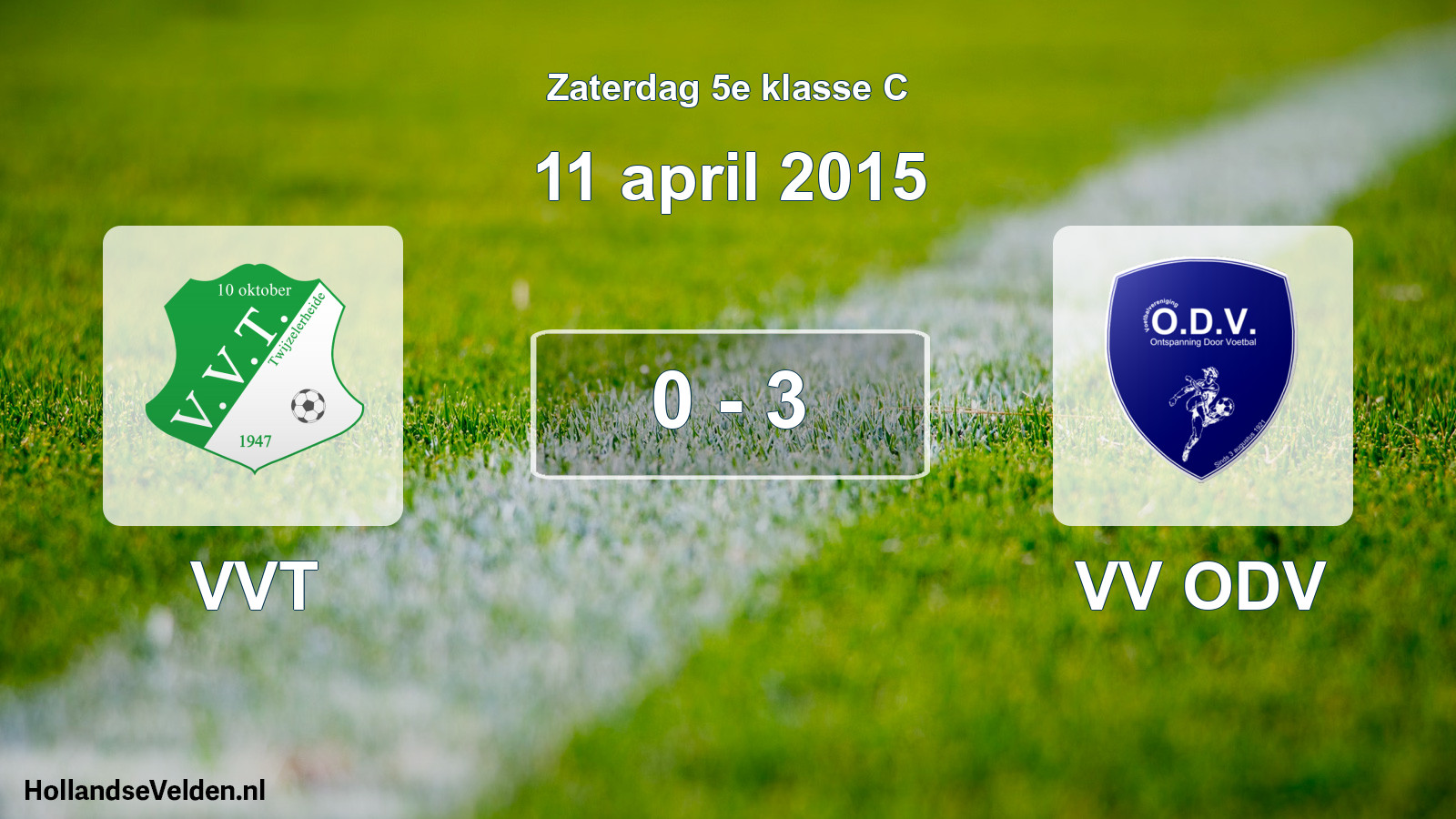 Total number of matches played: VVT - VV ODV 0 - 3 (11 April 2015)
