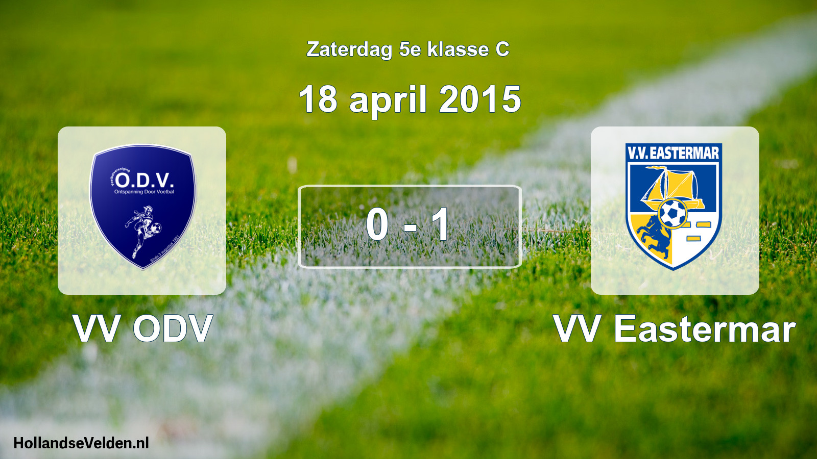 Total number of matches played: VV ODV - VV Eastermar 0 - 1 (18 April 2015)