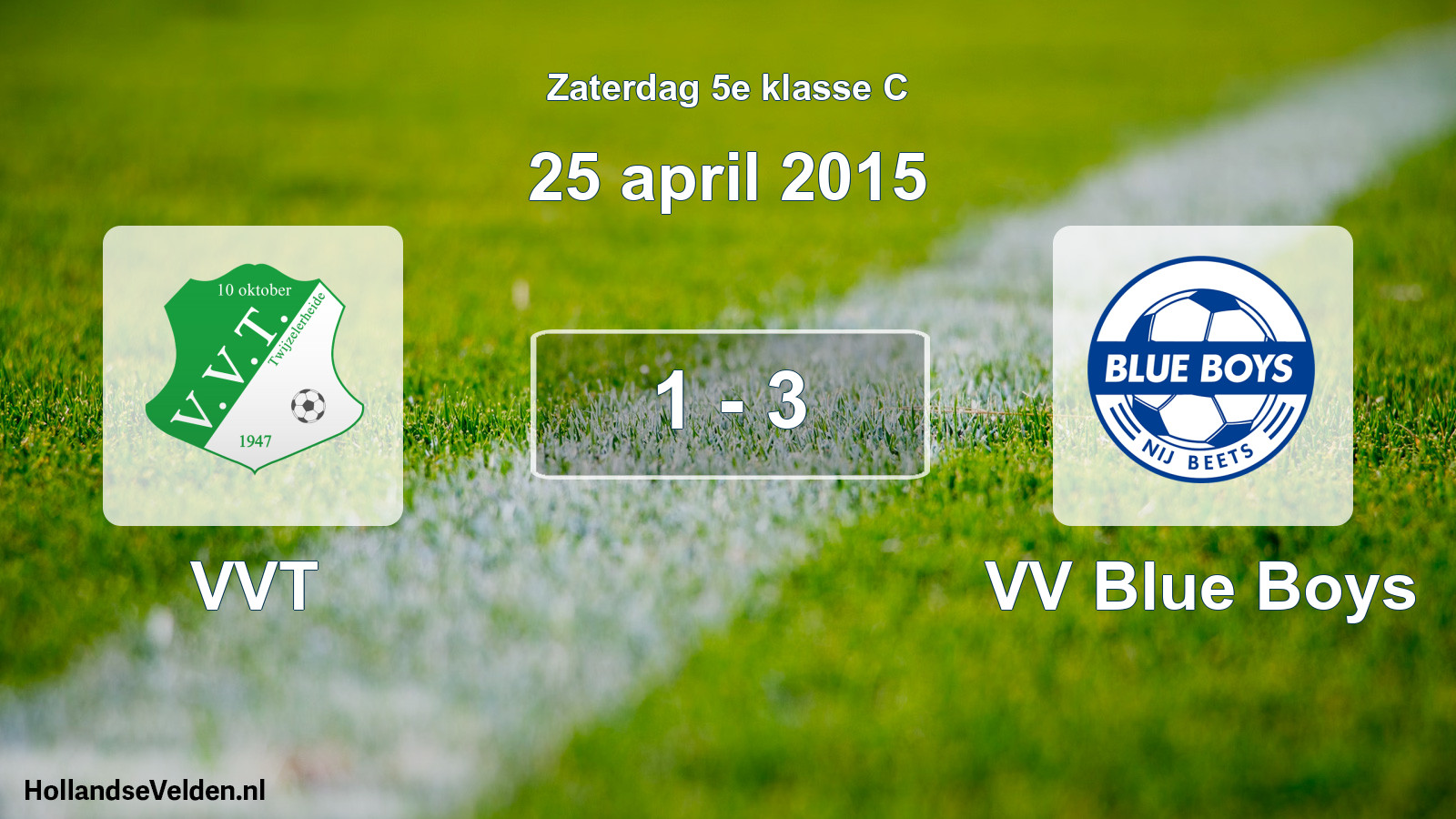 Total number of matches played: VVT - VV Blue Boys 1 - 3 (25 April 2015)