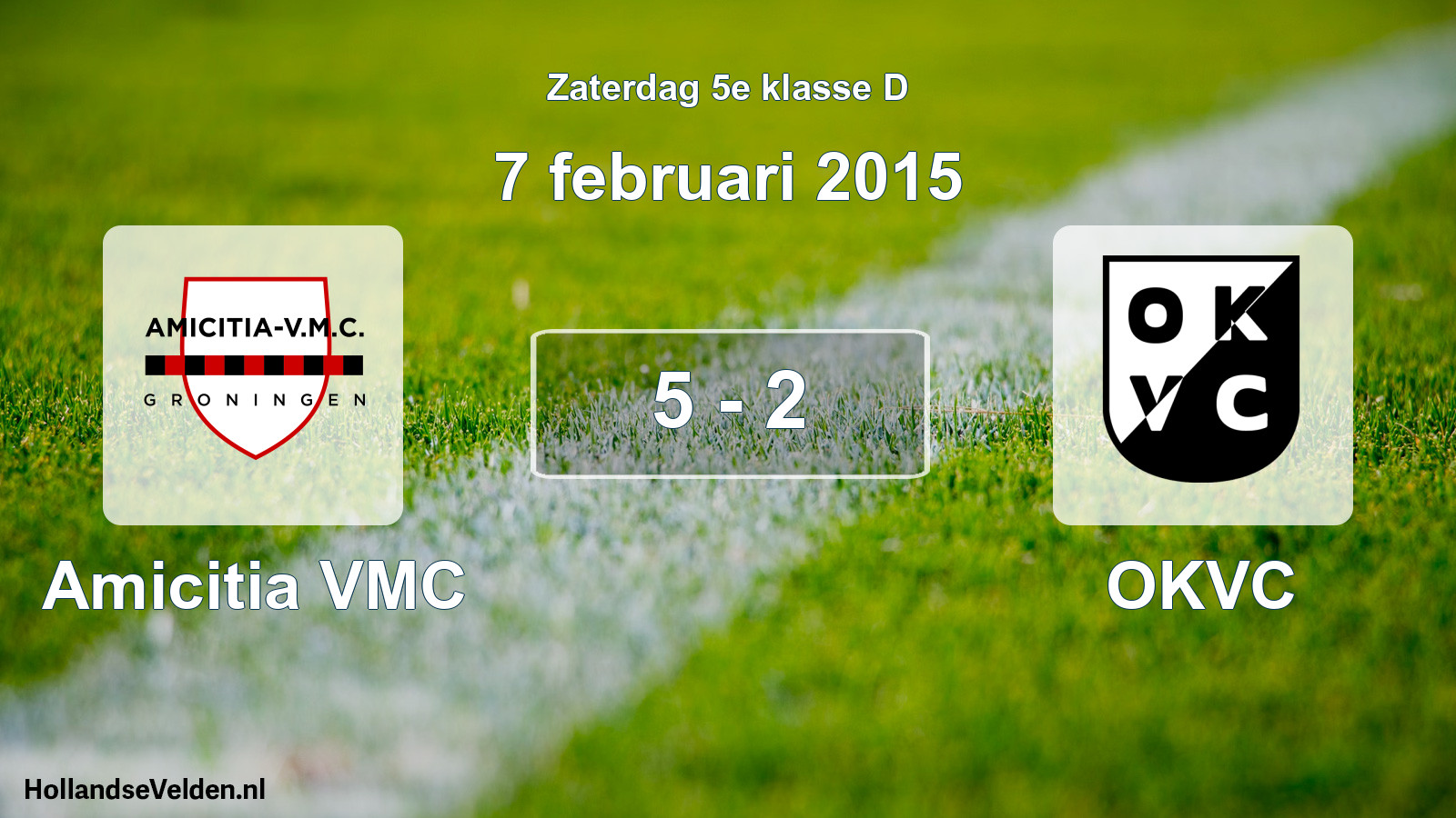 Total number of matches played: Amicitia VMC - OKVC 5 - 2 (7 February 2015)