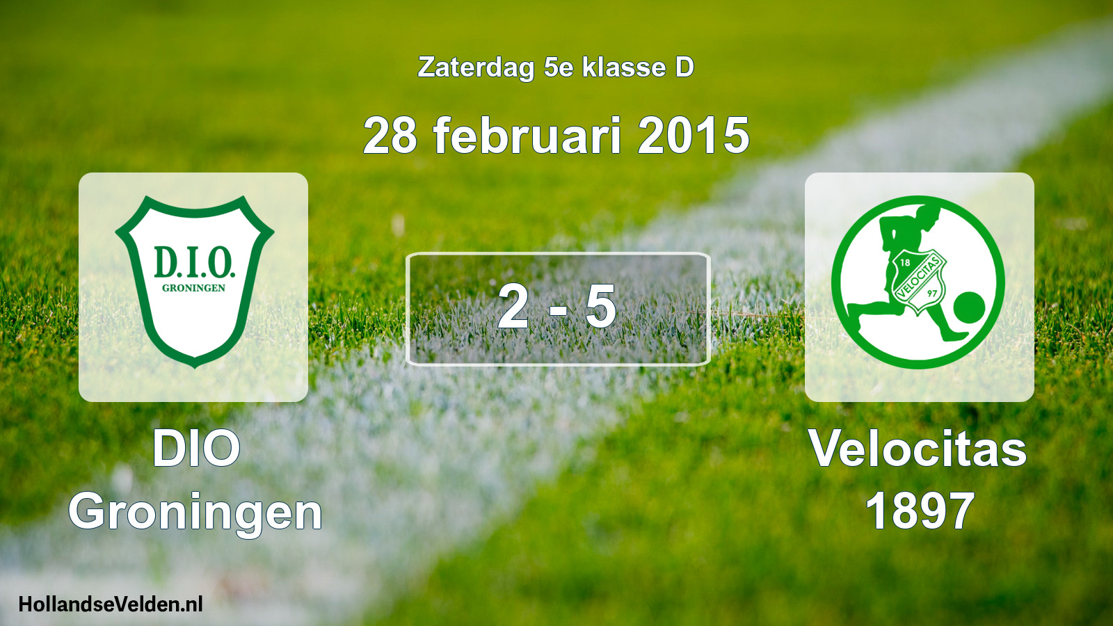 Total number of matches played: DIO Groningen - Velocitas 1897 2 - 5 (28 February 2015)