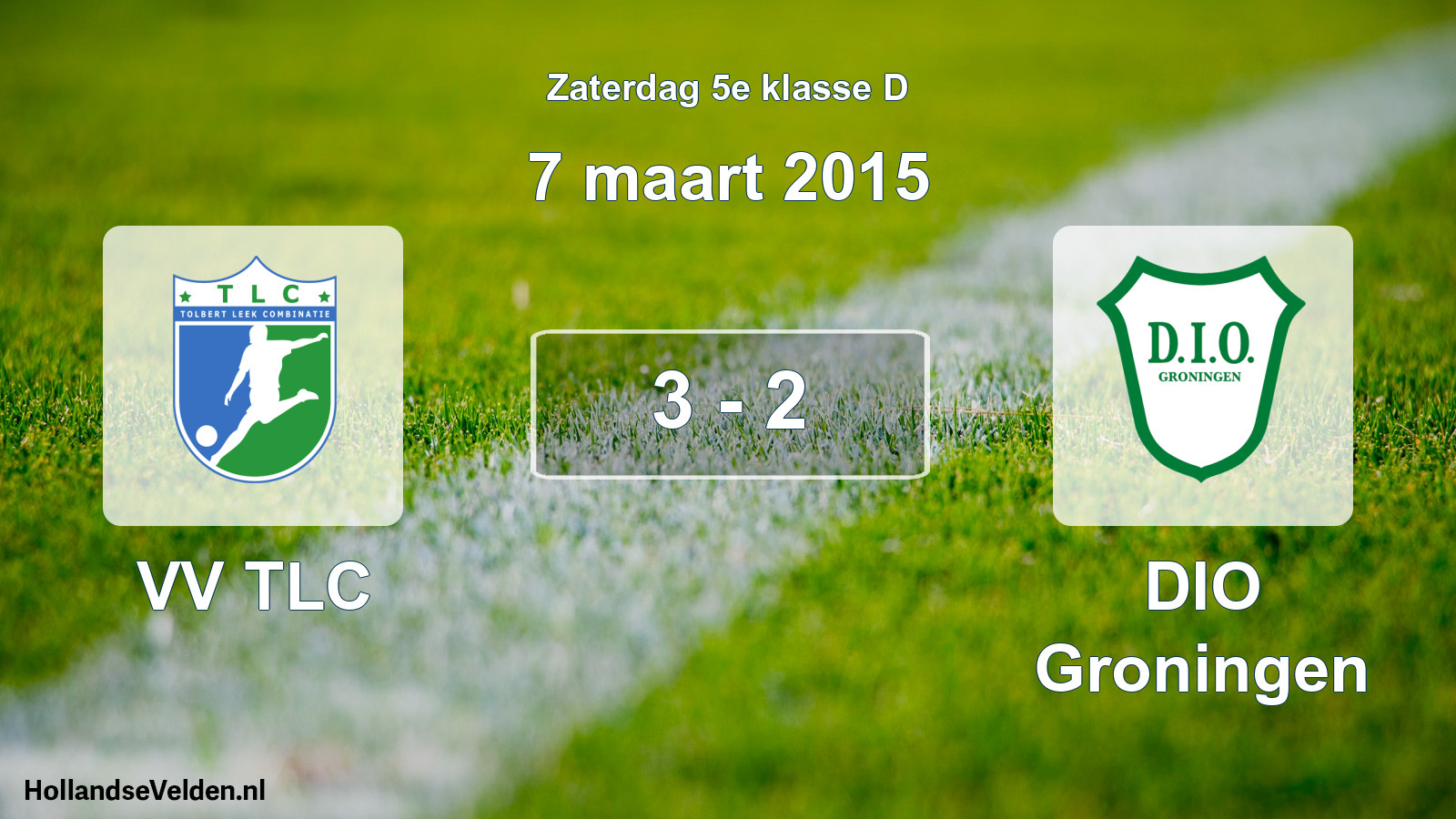 Total number of matches played: VV TLC - DIO Groningen 3 - 2 (7 March 2015)