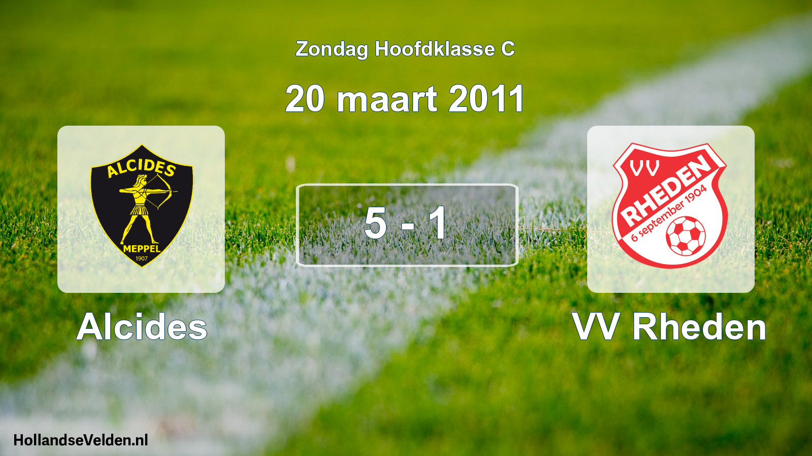 Total number of matches played: Alcides - VV Rheden 5 - 1 (20 March 2011)