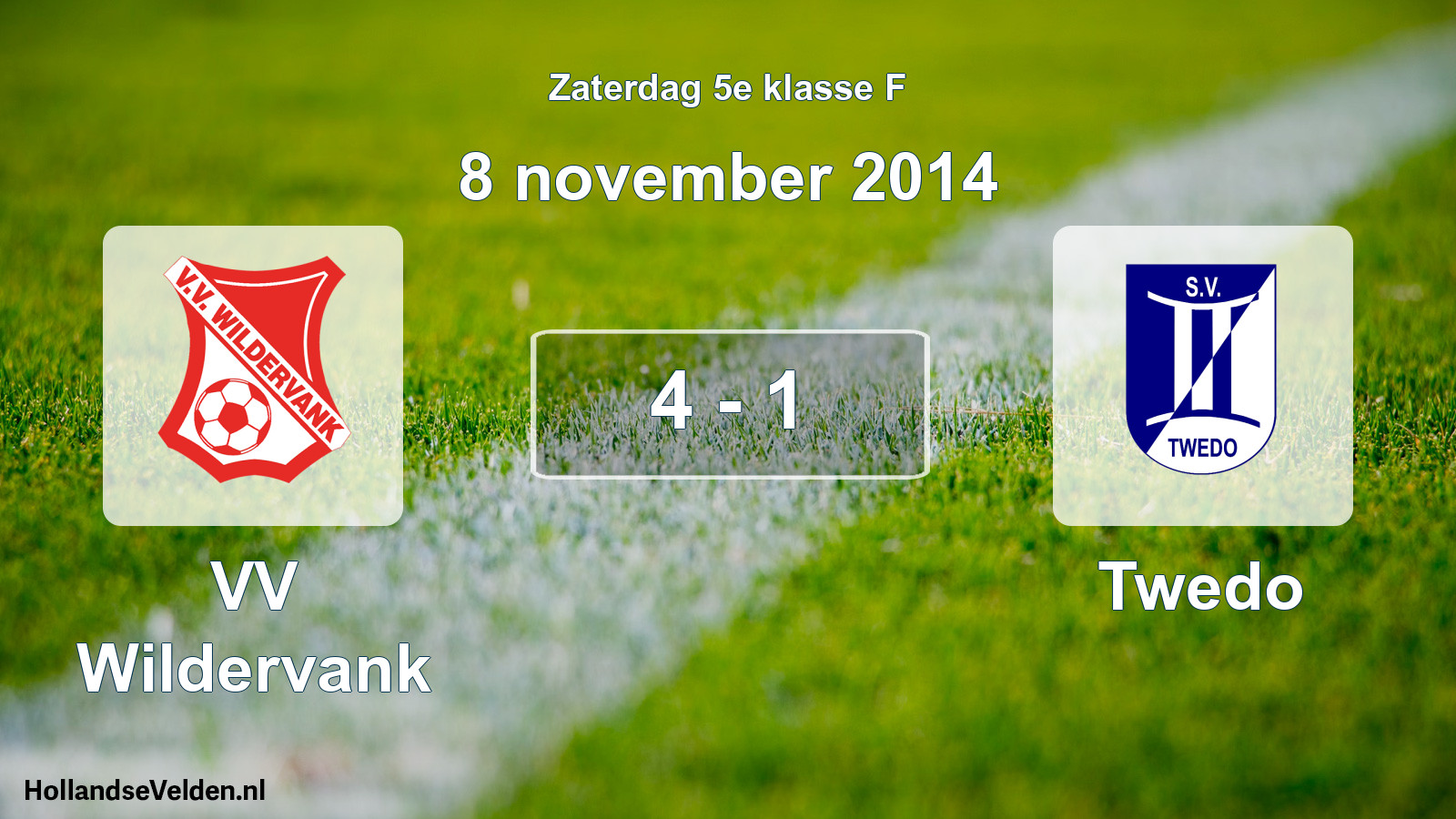 Total number of matches played: VV Wildervank - Twedo 4 - 1 (8 November 2014)
