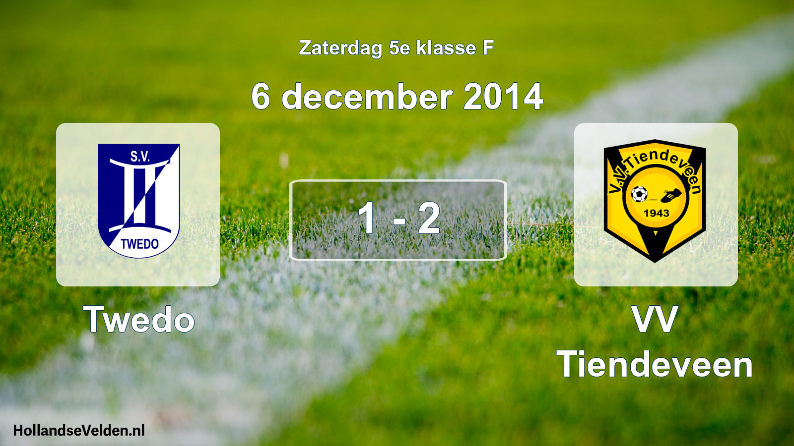 Total number of matches played: Twedo - VV Tiendeveen 1 - 2 (6 December 2014)