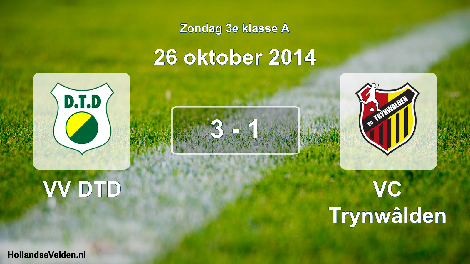 Total number of matches played: VV DTD - VC Trynwâlden 3 - 1 (26 October 2014)