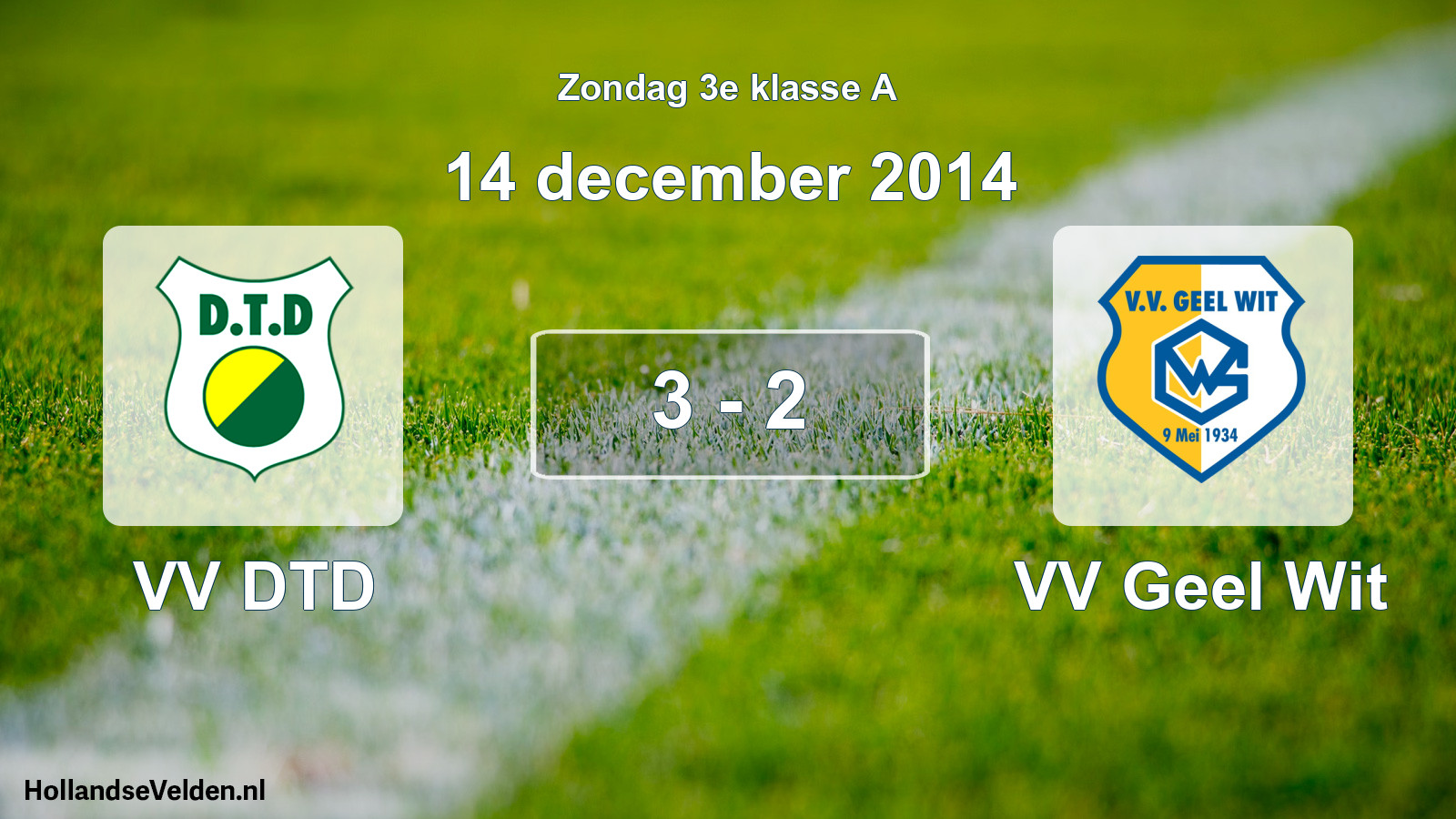Total number of matches played: VV DTD - VV Geel Wit 3 - 2 (14 December 2014)