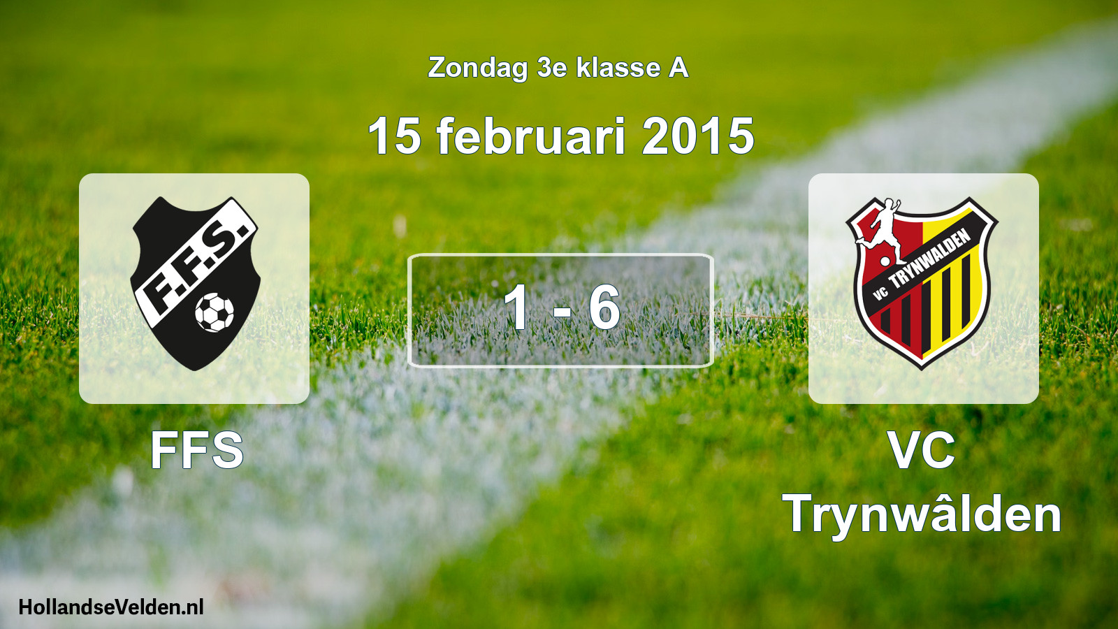 Total number of matches played: FFS - VC Trynwâlden 1 - 6 (15 February 2015)
