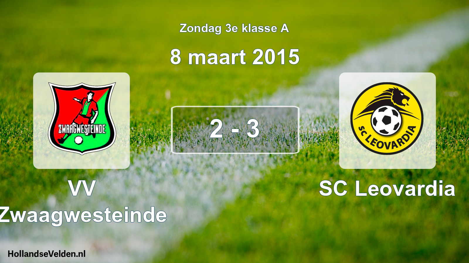 Total number of matches played: VV Zwaagwesteinde - SC Leovardia 2 - 3 (8 March 2015)