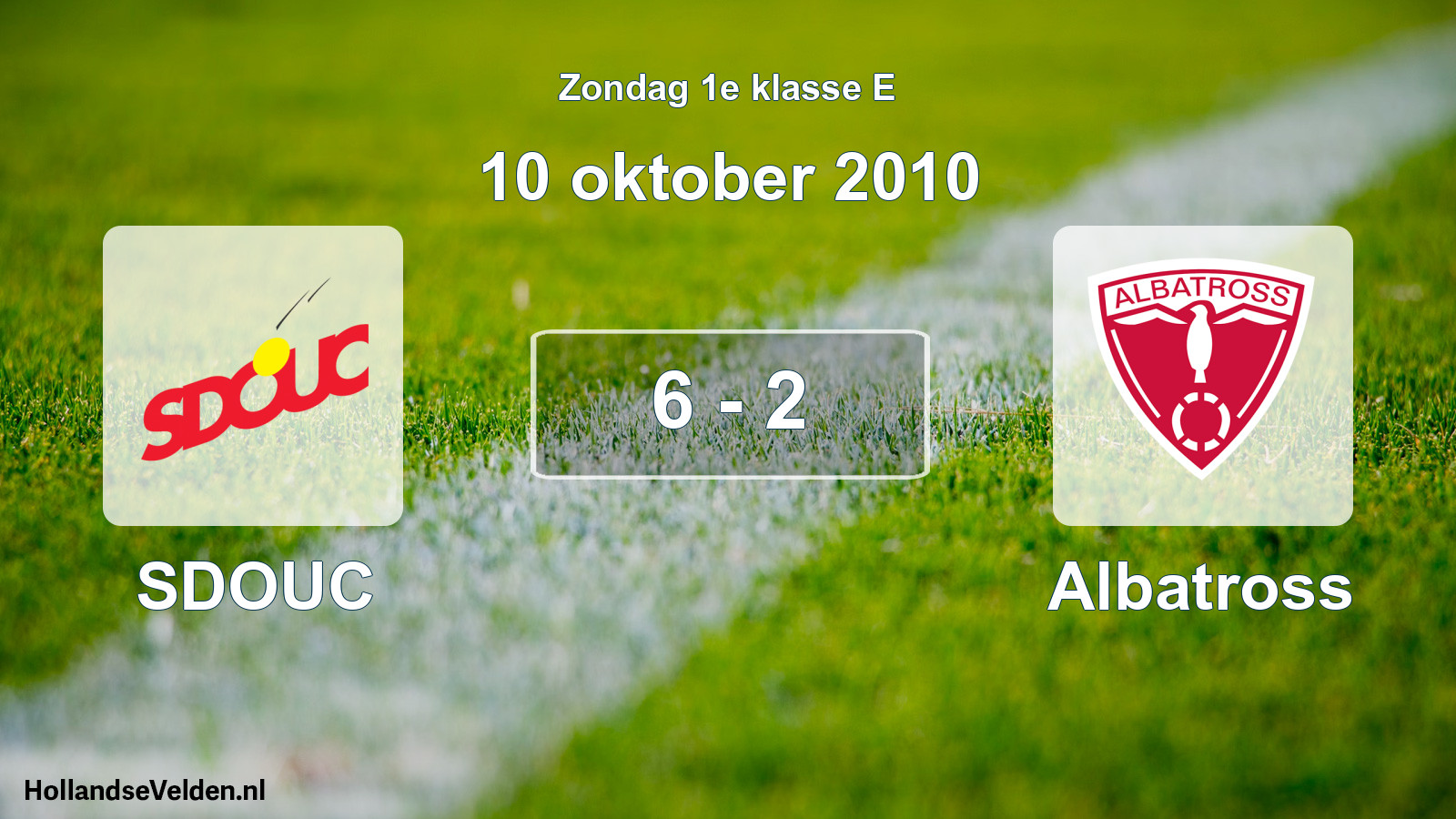 Total number of matches played: SDOUC - Albatross 6 - 2 (10 October 2010)