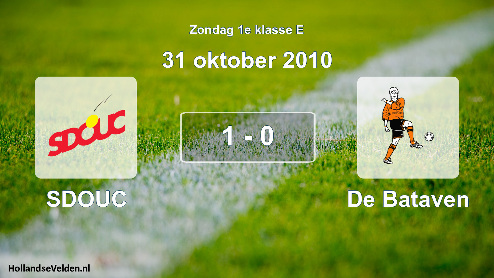 Total number of matches played: SDOUC - De Bataven 1 - 0 (31 October 2010)