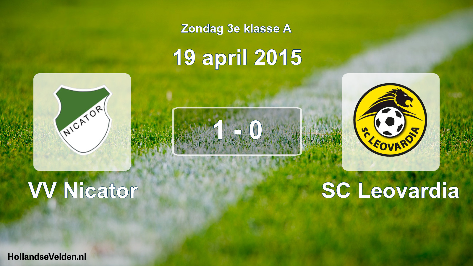 Total number of matches played: VV Nicator - SC Leovardia 1 - 0 (19 April 2015)