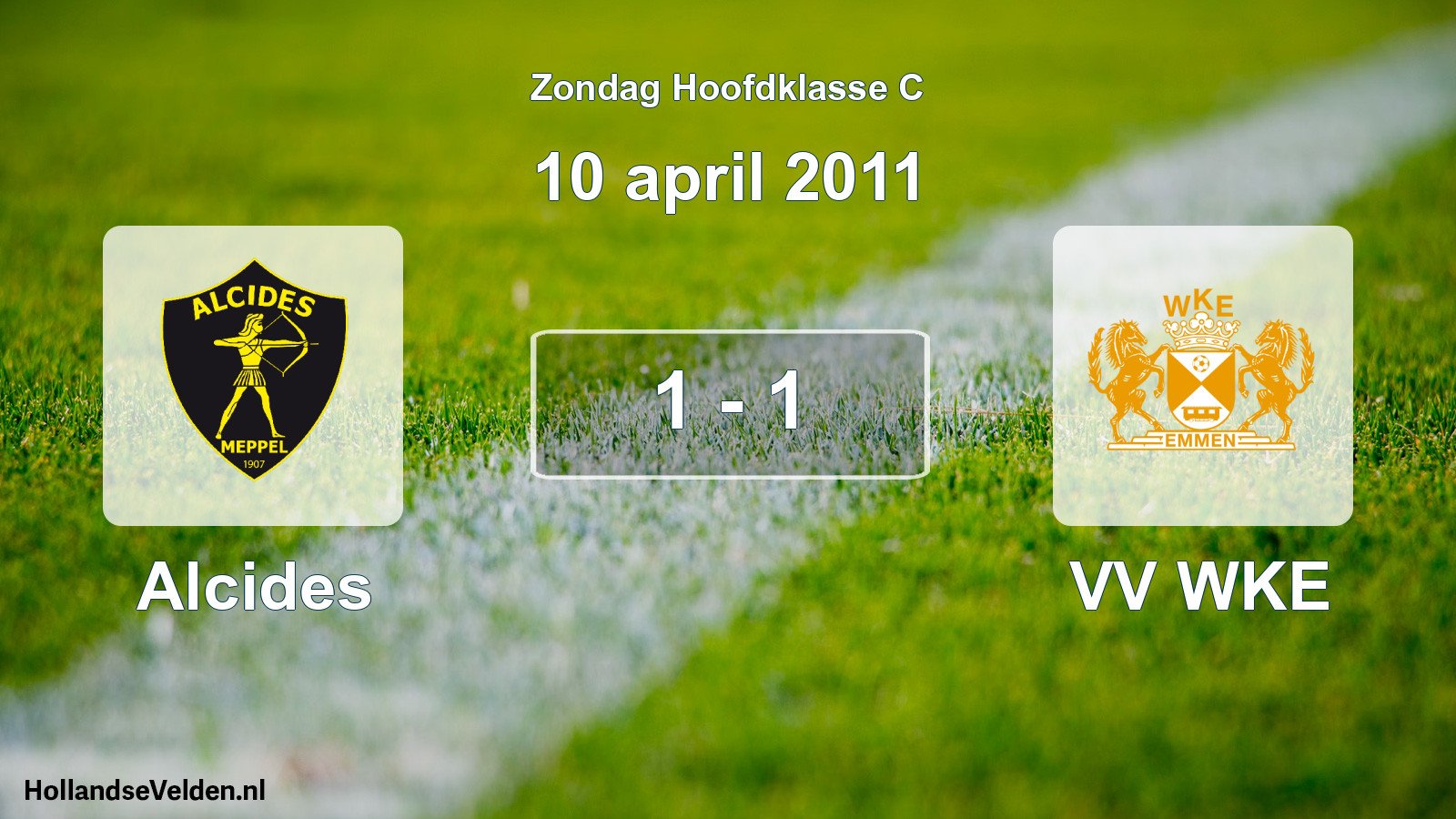Total number of matches played: Alcides - VV WKE 1 - 1 (10 April 2011)