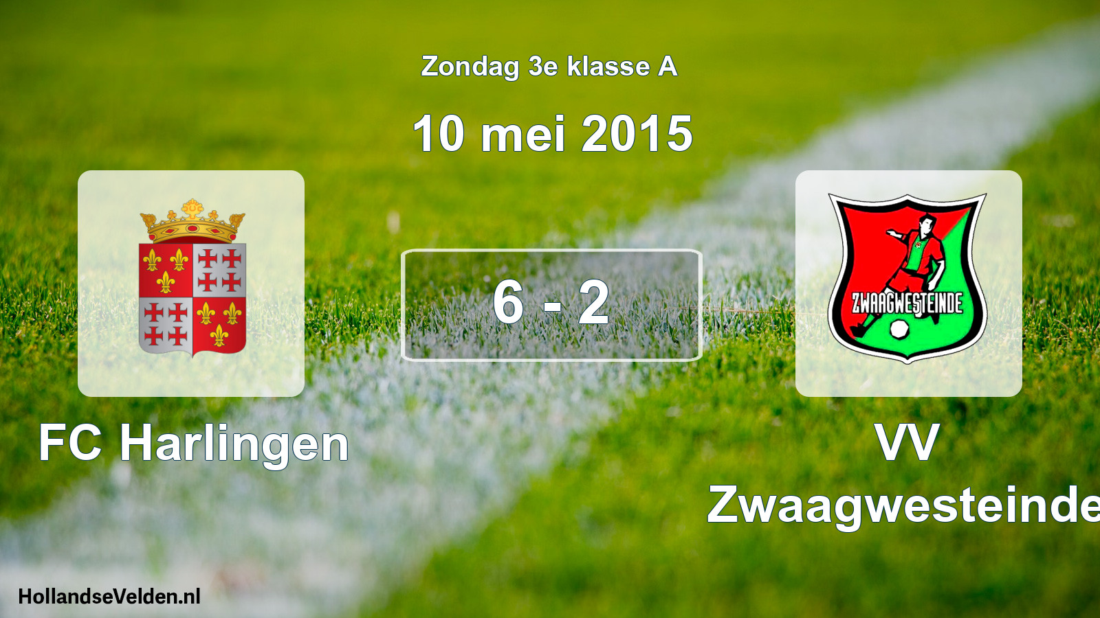 Total number of matches played: FC Harlingen - VV Zwaagwesteinde 6 - 2 (10 May 2015)