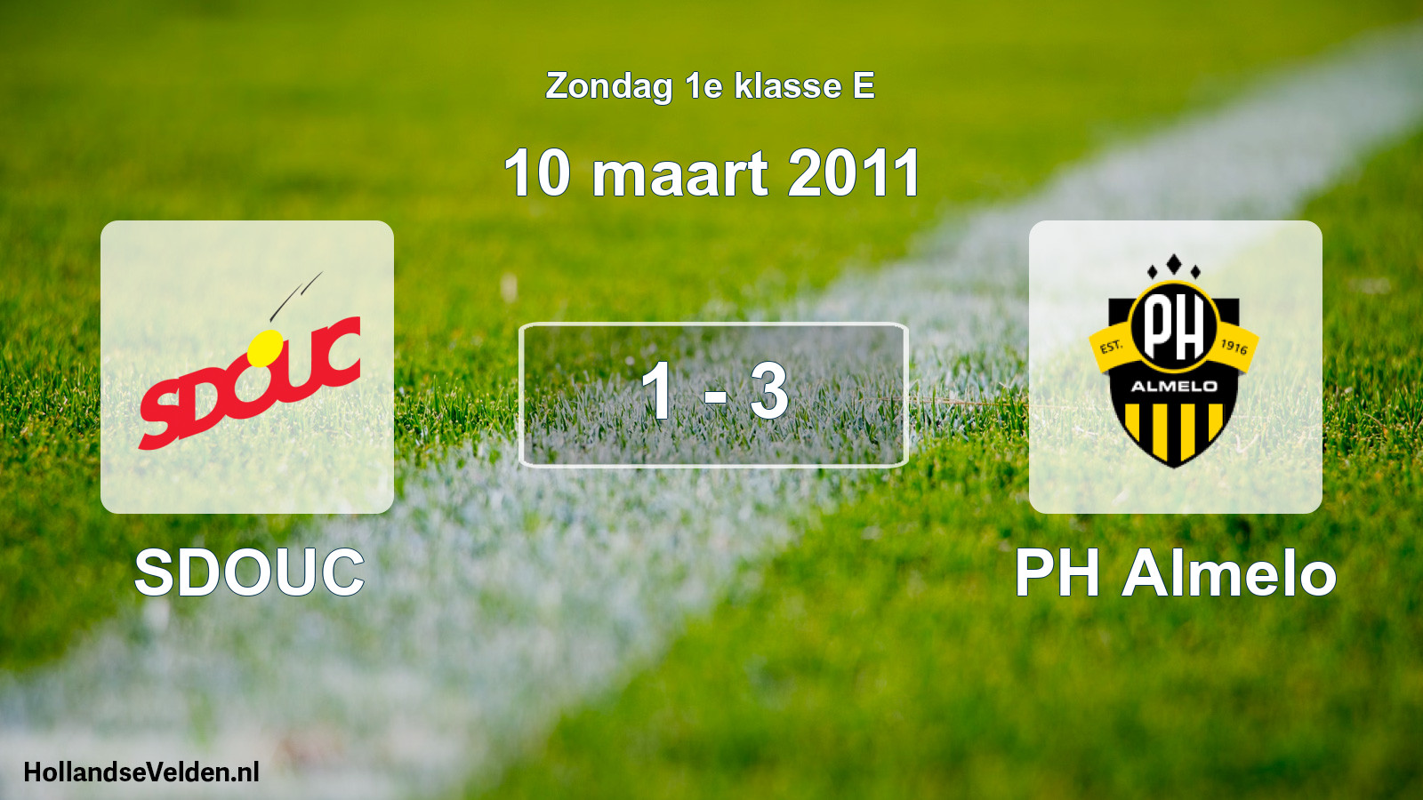 Total number of matches played: SDOUC - PH Almelo 1 - 3 (10 March 2011)