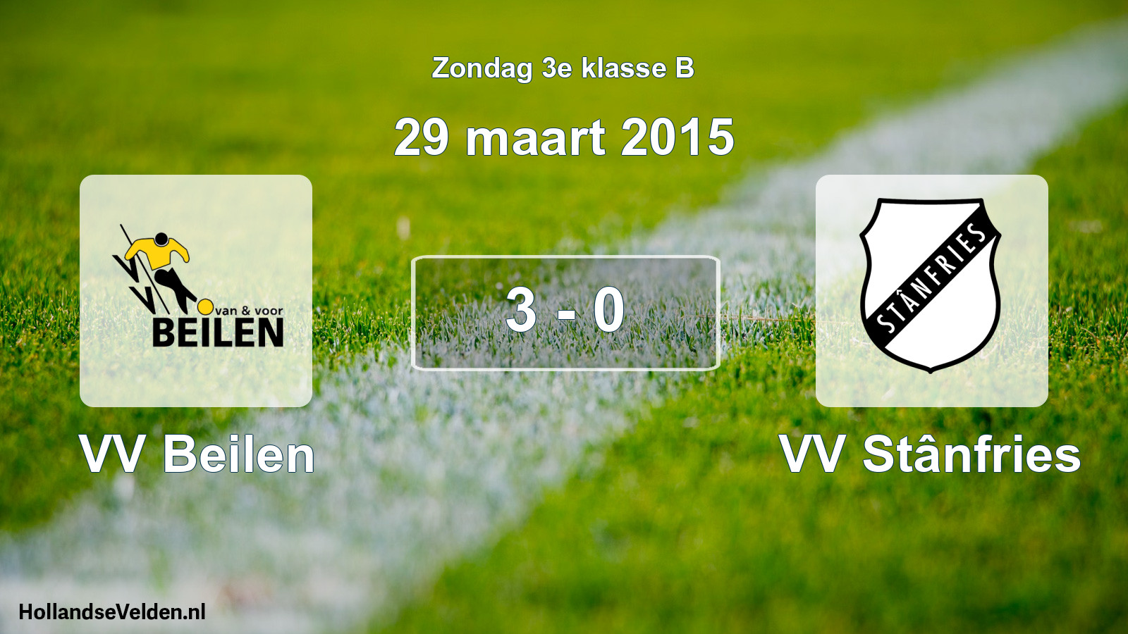 Total number of matches played: VV Beilen - VV Stânfries 3 - 0 (29 March 2015)