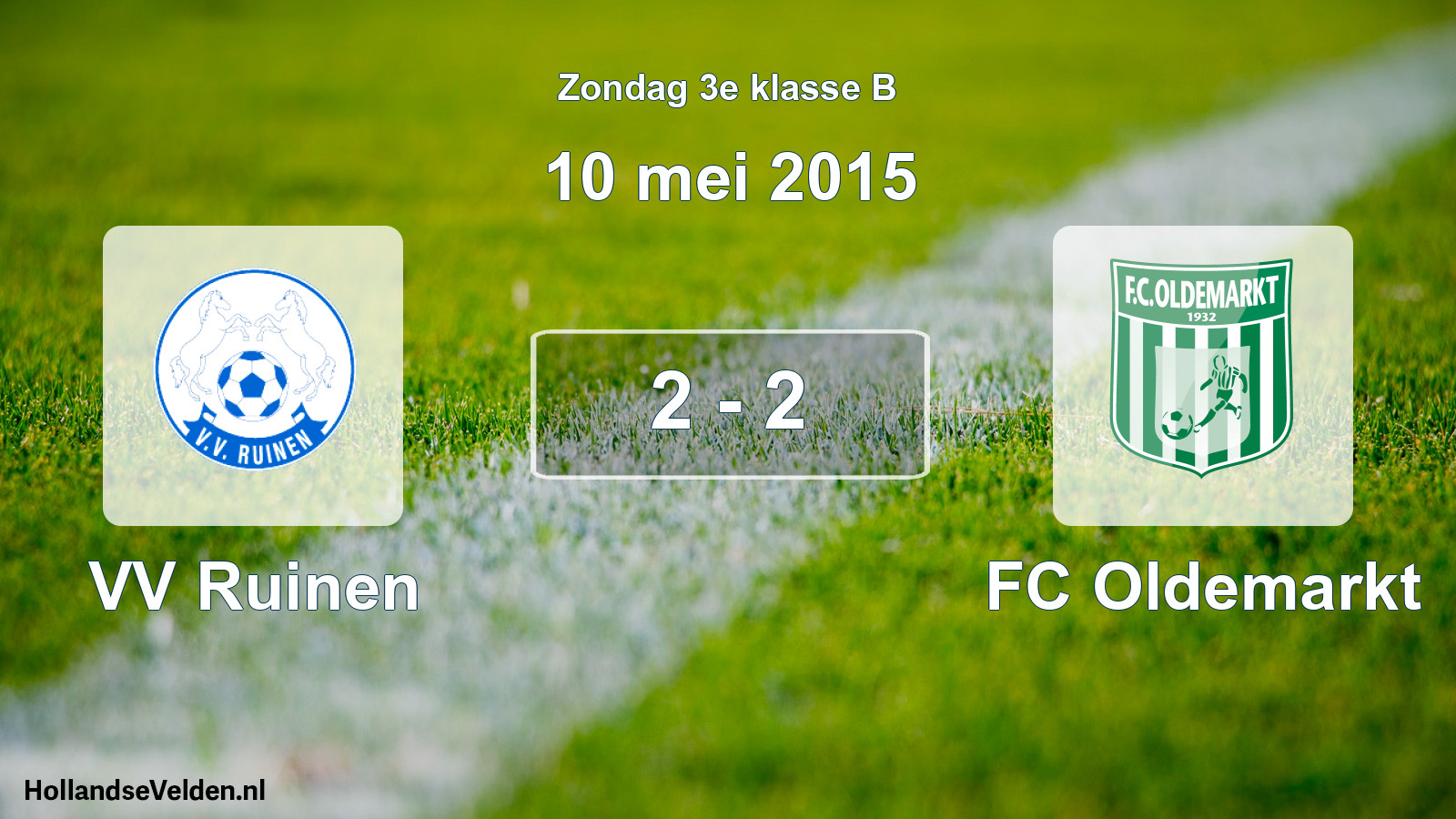 Total number of matches played: VV Ruinen - FC Oldemarkt 2 - 2 (10 May 2015)