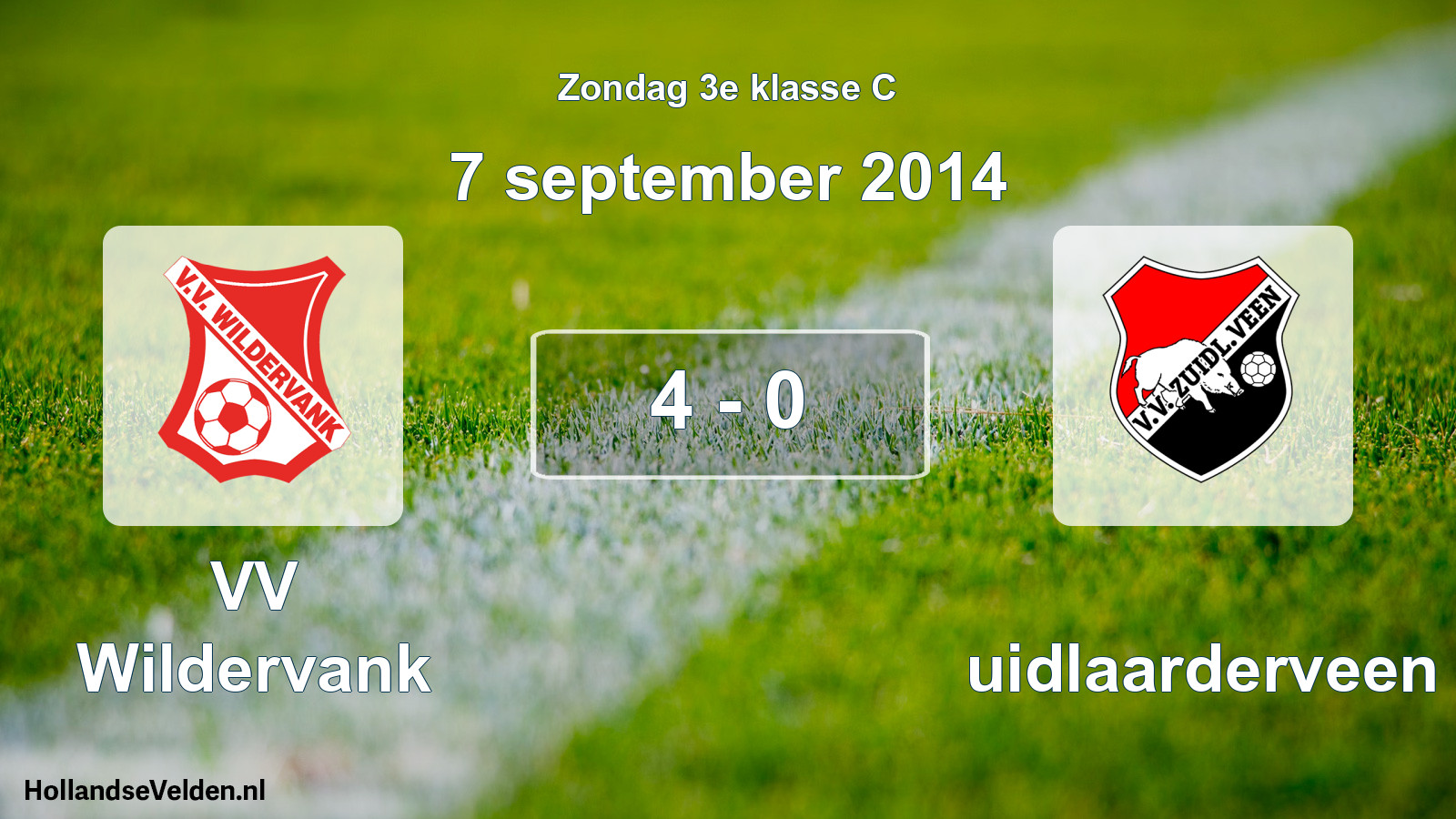 Total number of matches played: VV Wildervank - Zuidlaarderveen 4 - 0 (7 September 2014)