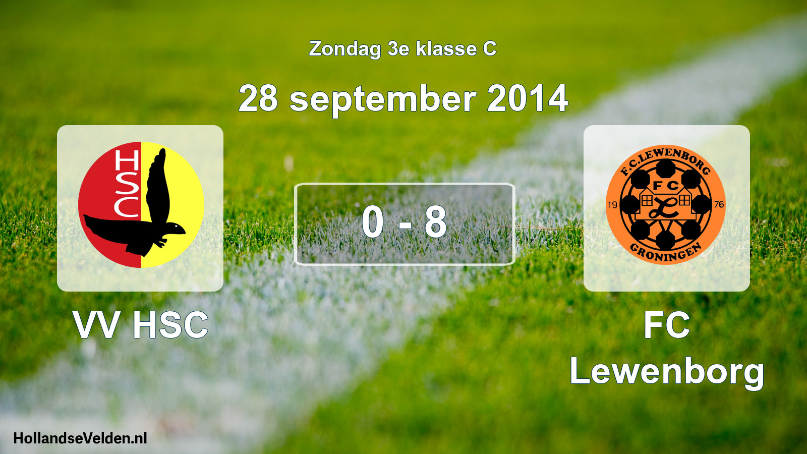 Total number of matches played: VV HSC - FC Lewenborg 0 - 8 (28 September 2014)