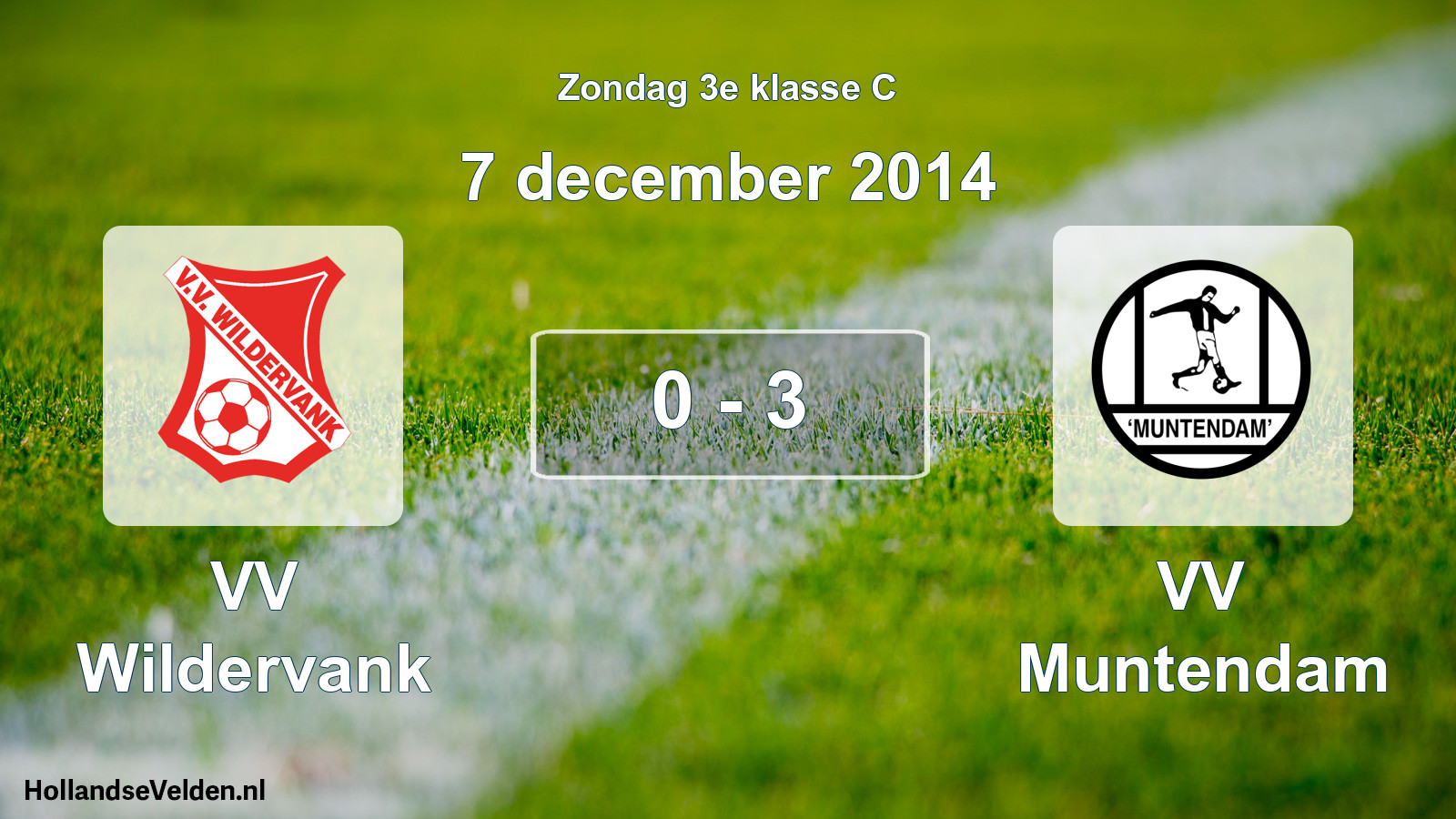 Total number of matches played: VV Wildervank - VV Muntendam 0 - 3 (7 December 2014)