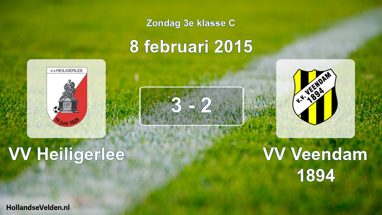 Total number of matches played: VV Heiligerlee - VV Veendam 1894 3 - 2 (8 February 2015)