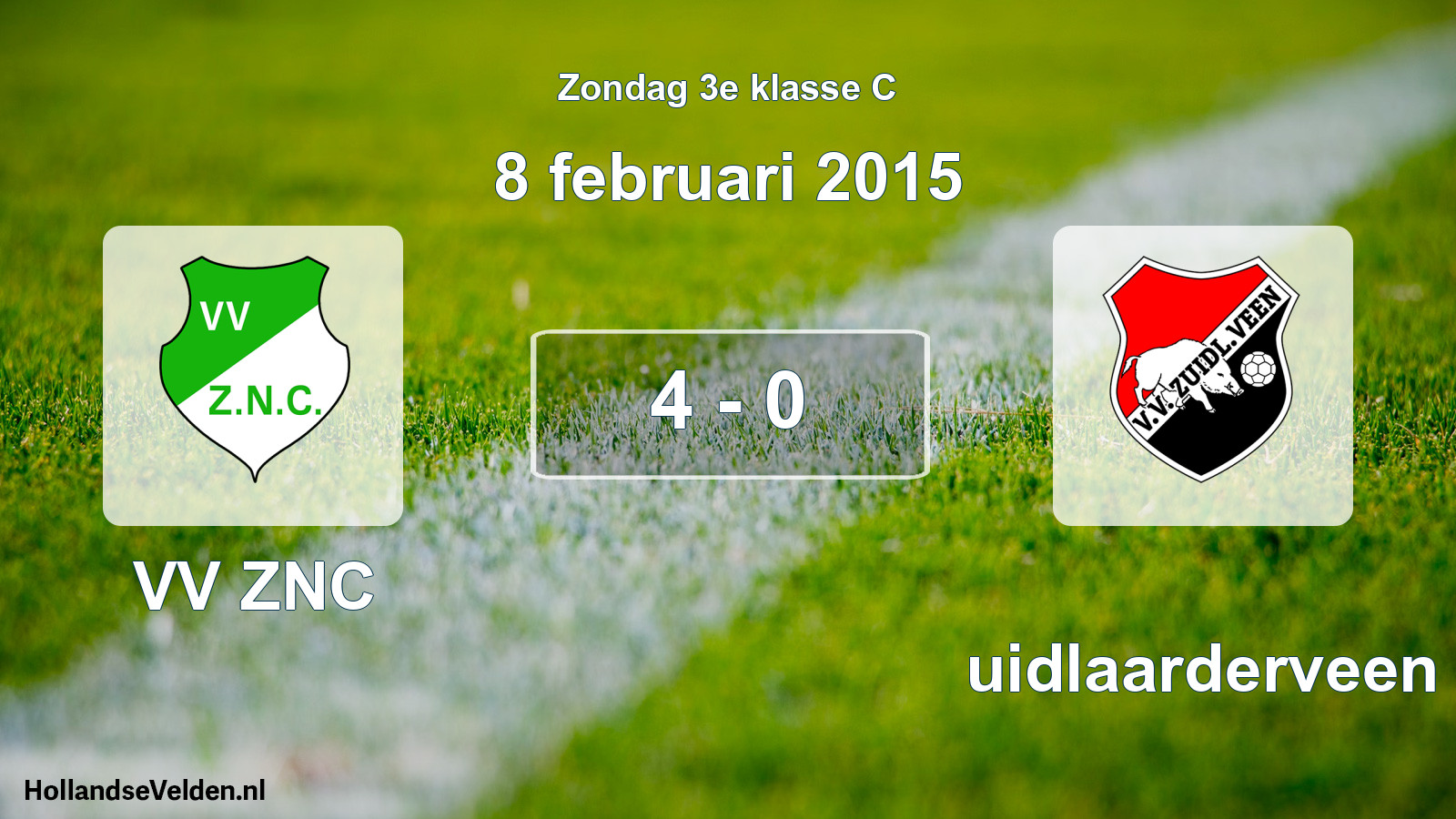 Total number of matches played: VV ZNC - Zuidlaarderveen 4 - 0 (8 February 2015)