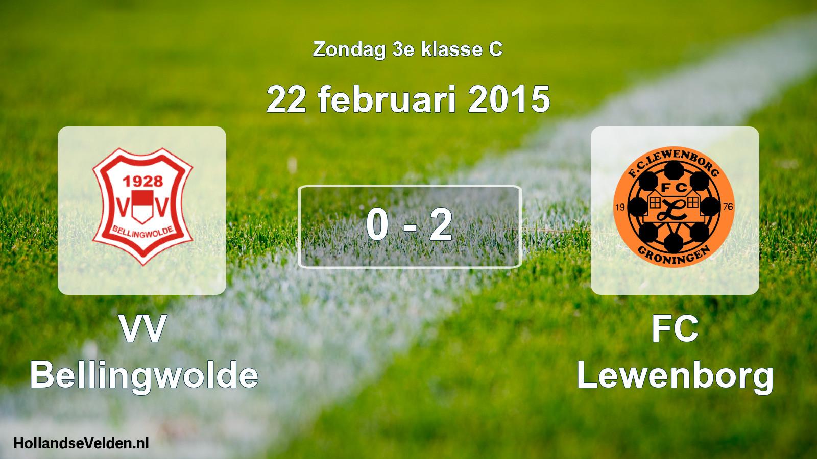 Total number of matches played: VV Bellingwolde - FC Lewenborg 0 - 2 (22 February 2015)