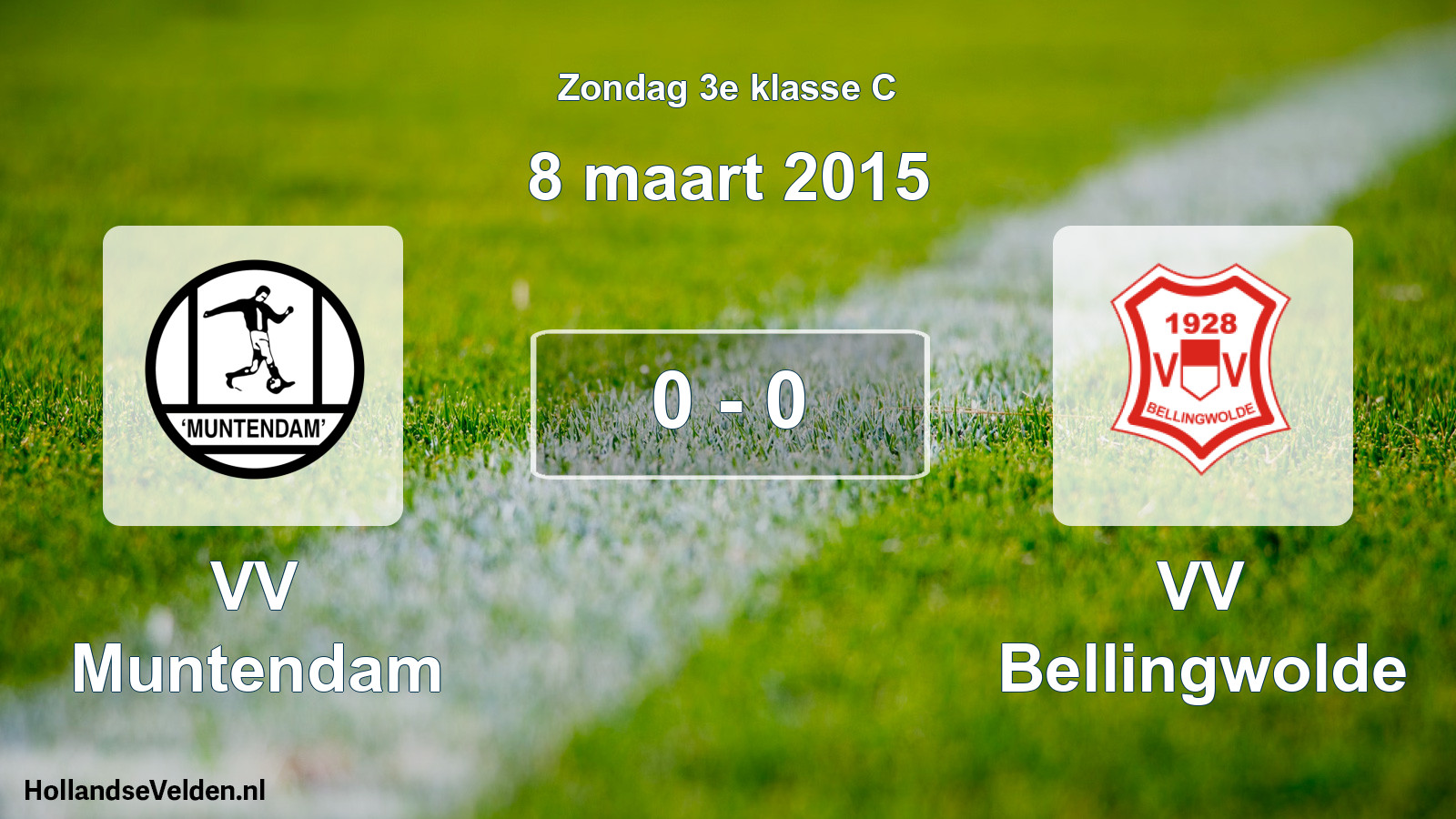 Total number of matches played: VV Muntendam - VV Bellingwolde 0 - 0 (8 March 2015)