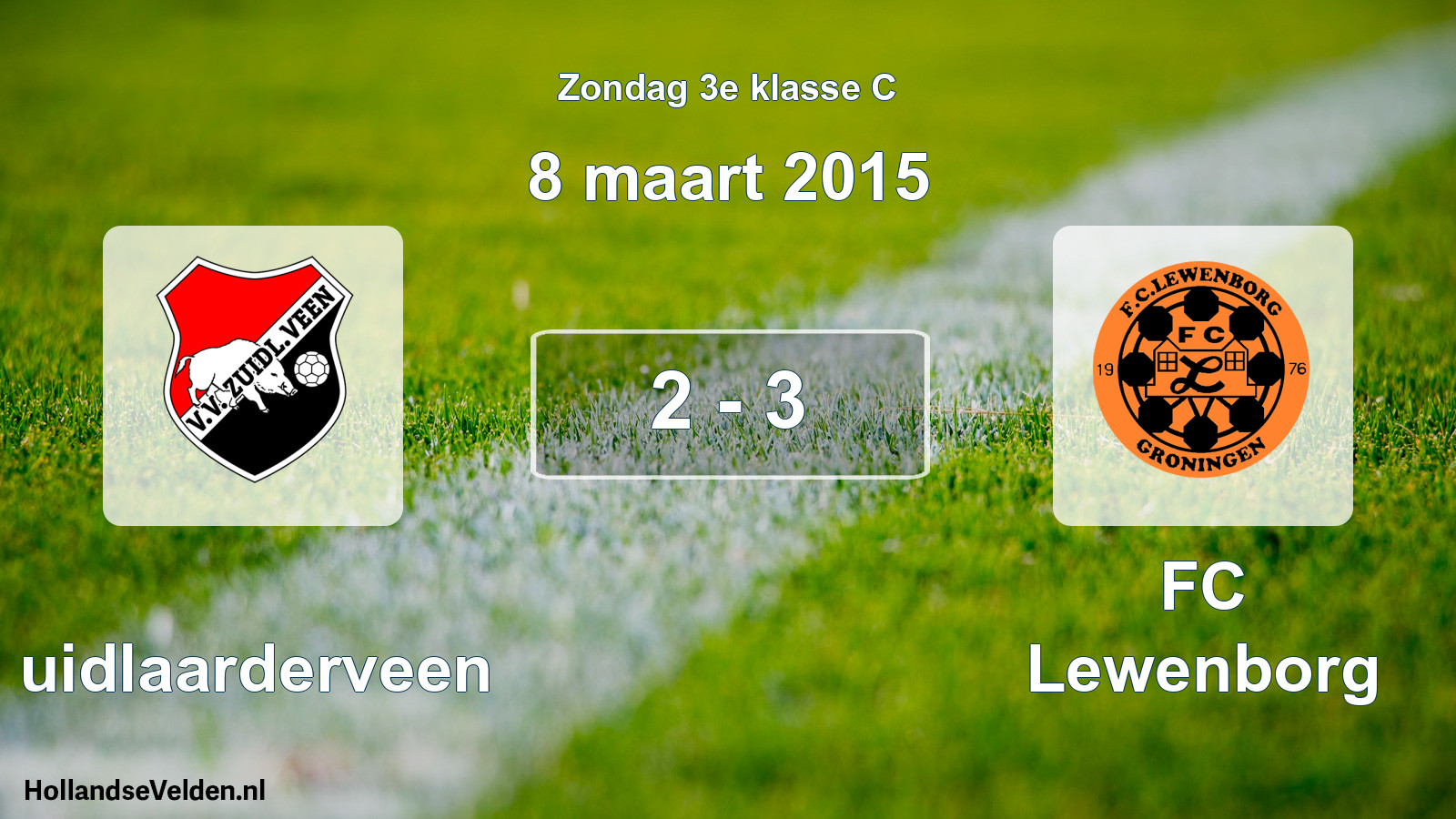 Total number of matches played: Zuidlaarderveen - FC Lewenborg 2 - 3 (8 March 2015)